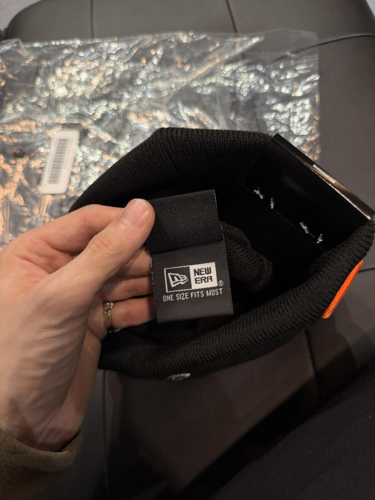 Supreme Supreme New Era Devil S Logo Beanie - Black Orange Stripe Size ONE SIZE - 6 Thumbnail