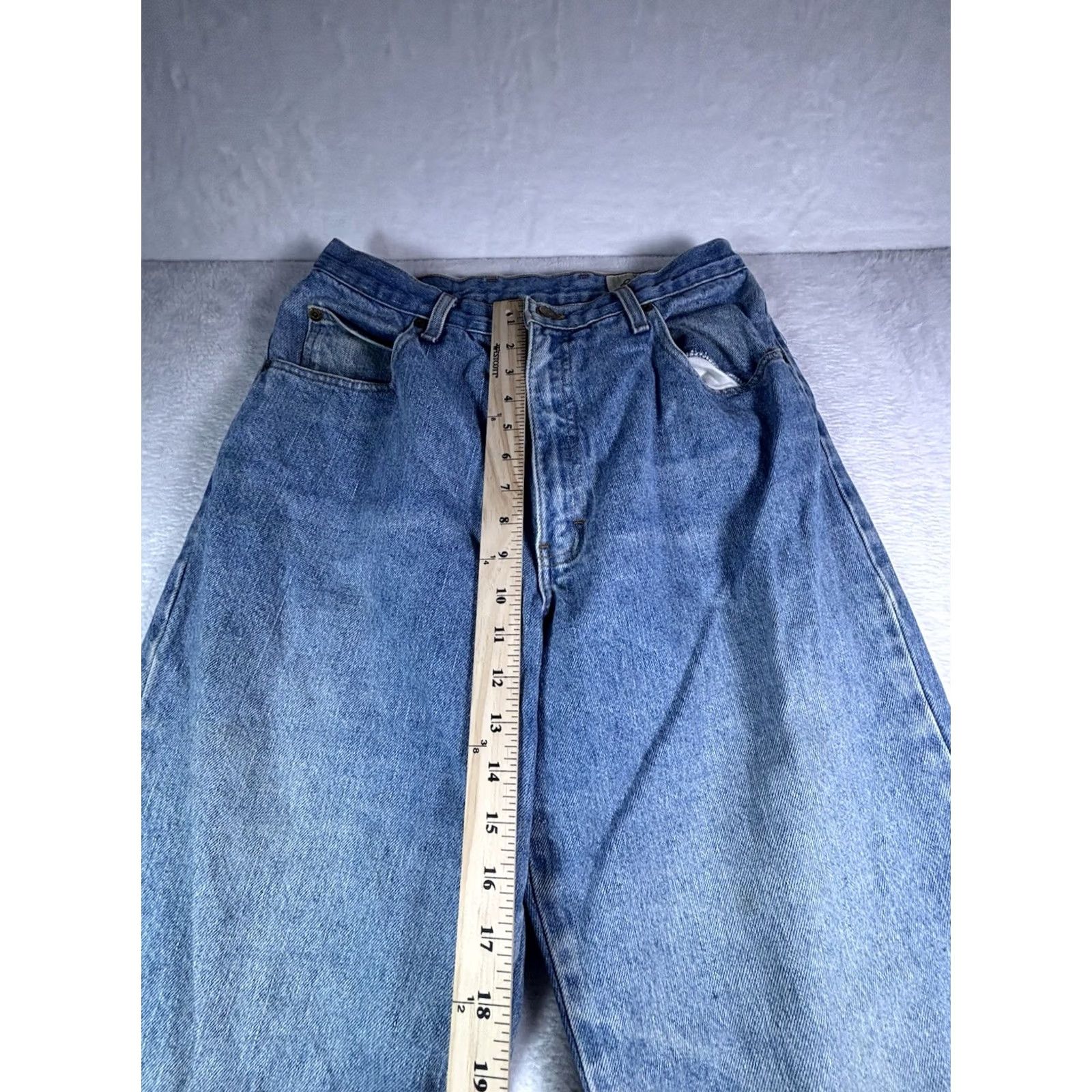 Eddie Bauer Eddie Bauer Womens Style Jeans Medium Wash 14 Denim Blue Solid 31in Inseam Mid Rise Belt Loops Classic Fit Womens Jeans Size 36" / US 14 / IT 50 - 3 Thumbnail