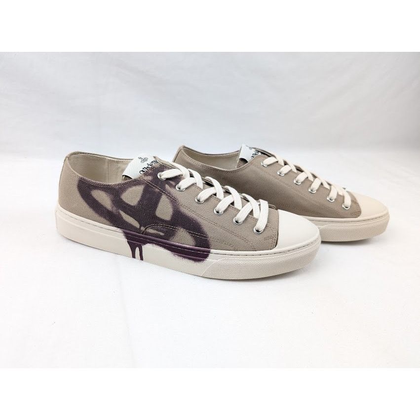 Vivienne Westwood o1rshd1 Plimsoll Low Top-Sneakers in Beige/Purple Size US 10 / EU 43 - 11 Thumbnail