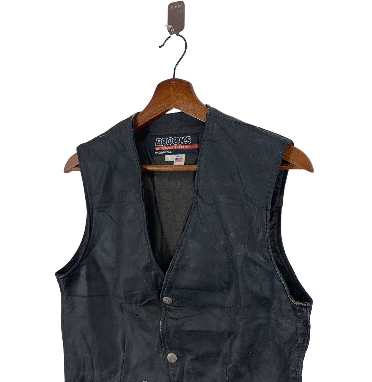Brooks 🔥🔥VINTAGE BROOKS SPORTSWEAR LEATHER VEST JACKET Size US M / EU 48-50 / 2 - 3 Thumbnail