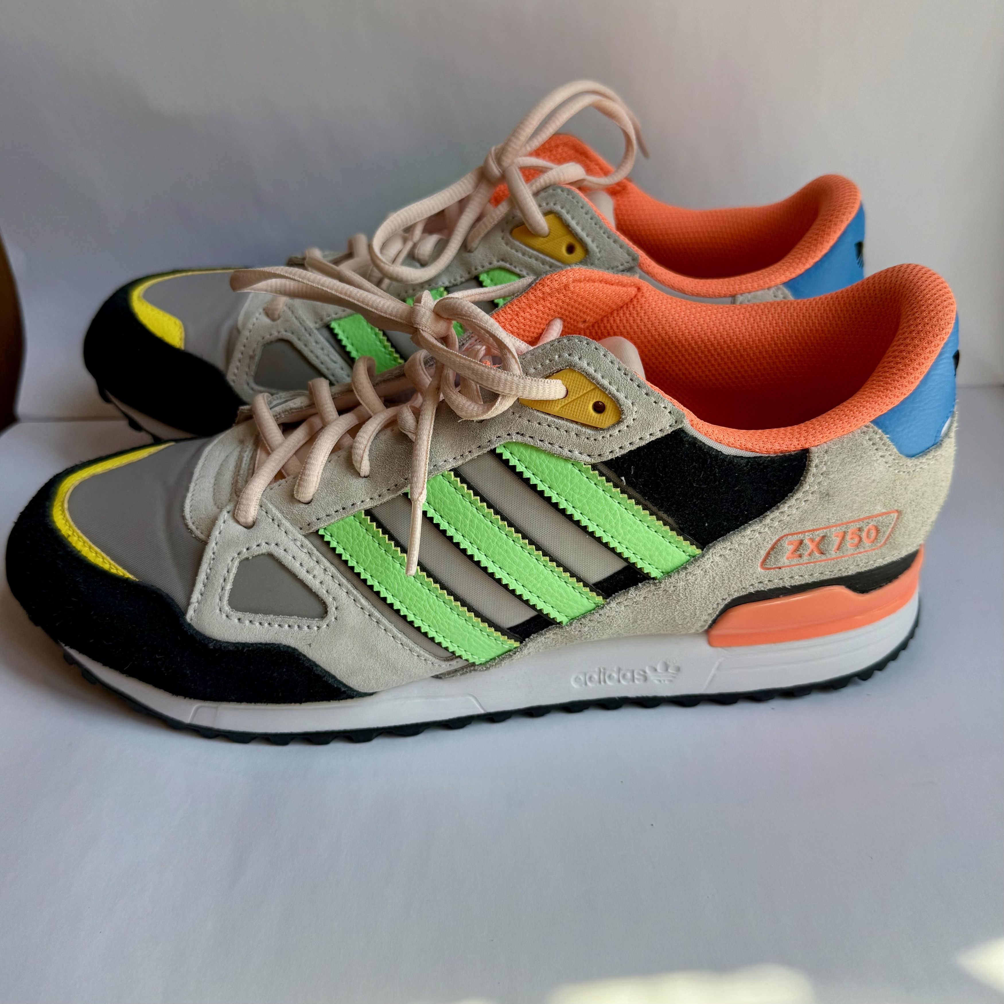Adidas Adidas Originals ZX 750 'White Beam Green Orange' Size US 10 / EU 43 - 4 Thumbnail