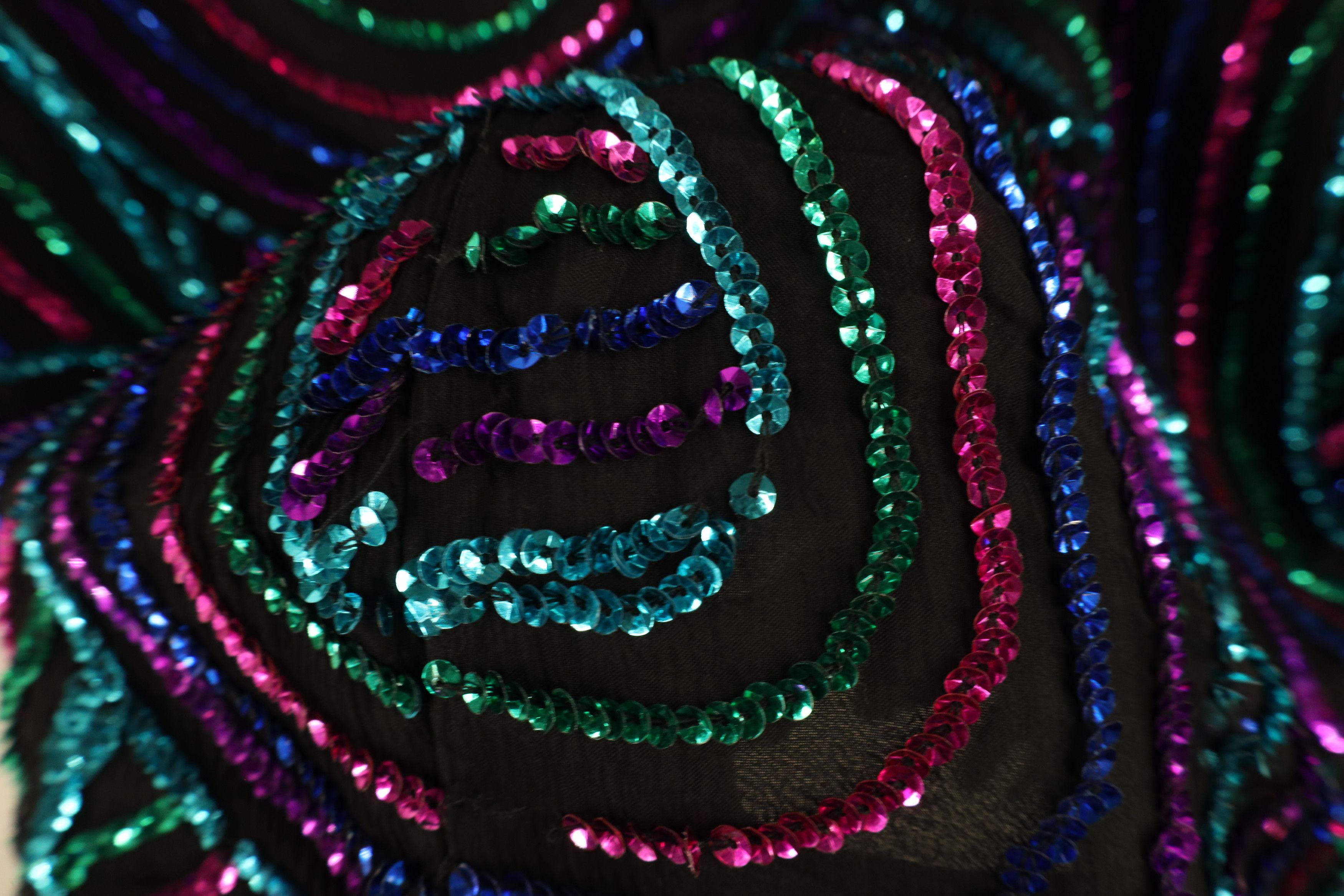 Vintage Vintage 90s Scala Swirl Sequin Beaded Party Shirt Oversized Size 3XL / US 20-22 - 12 Thumbnail