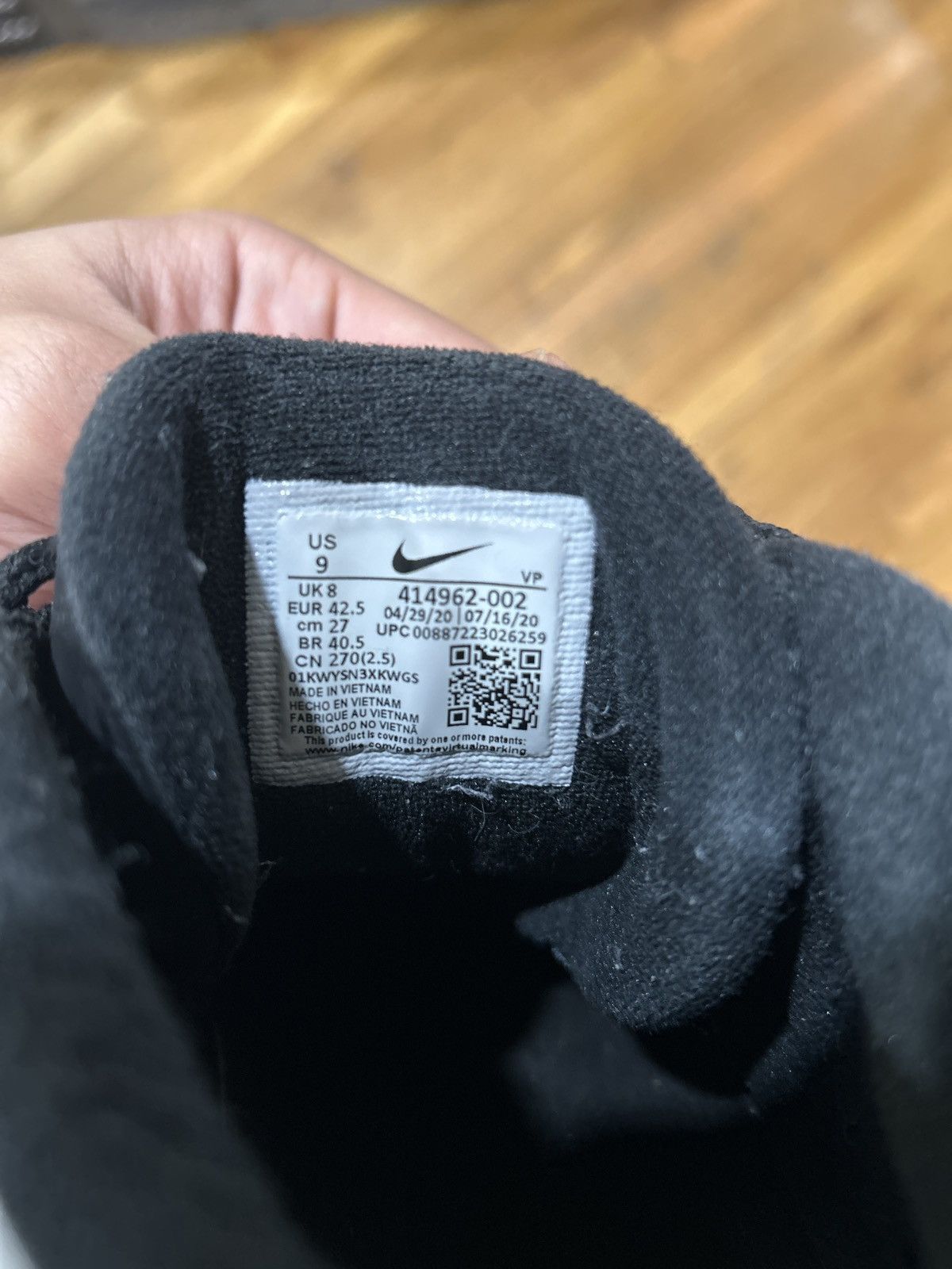 Nike Nike Air More Uptempo Black White Size US 9 / EU 42 - 6 Thumbnail