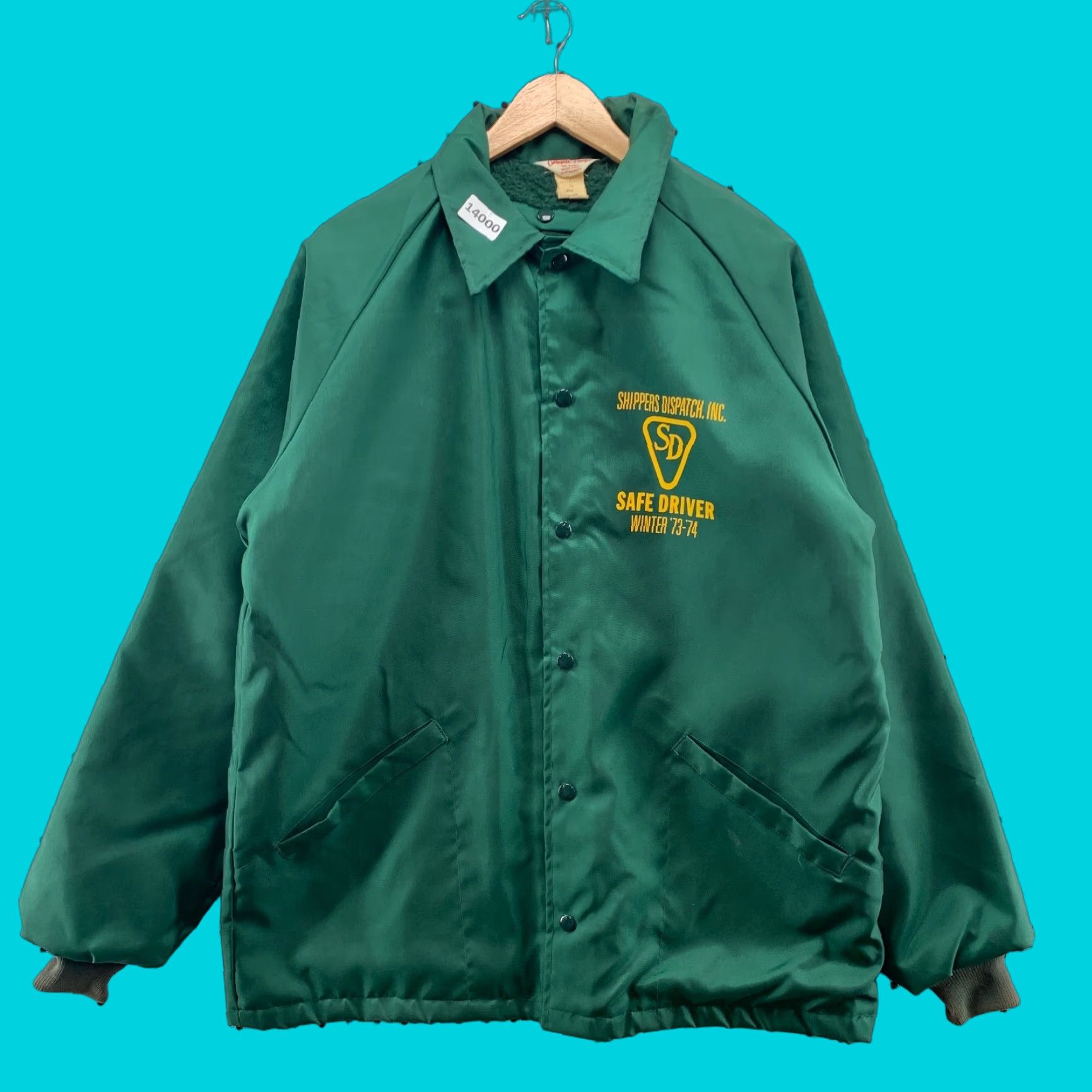Vintage VINTAGE Collegiate Pacific Santin Snap Jacket Mens Large 70s Green Windbreaker Insulated Workwear 1973 Mens Size US L / EU 52-54 / 3 - 1 Thumbnail