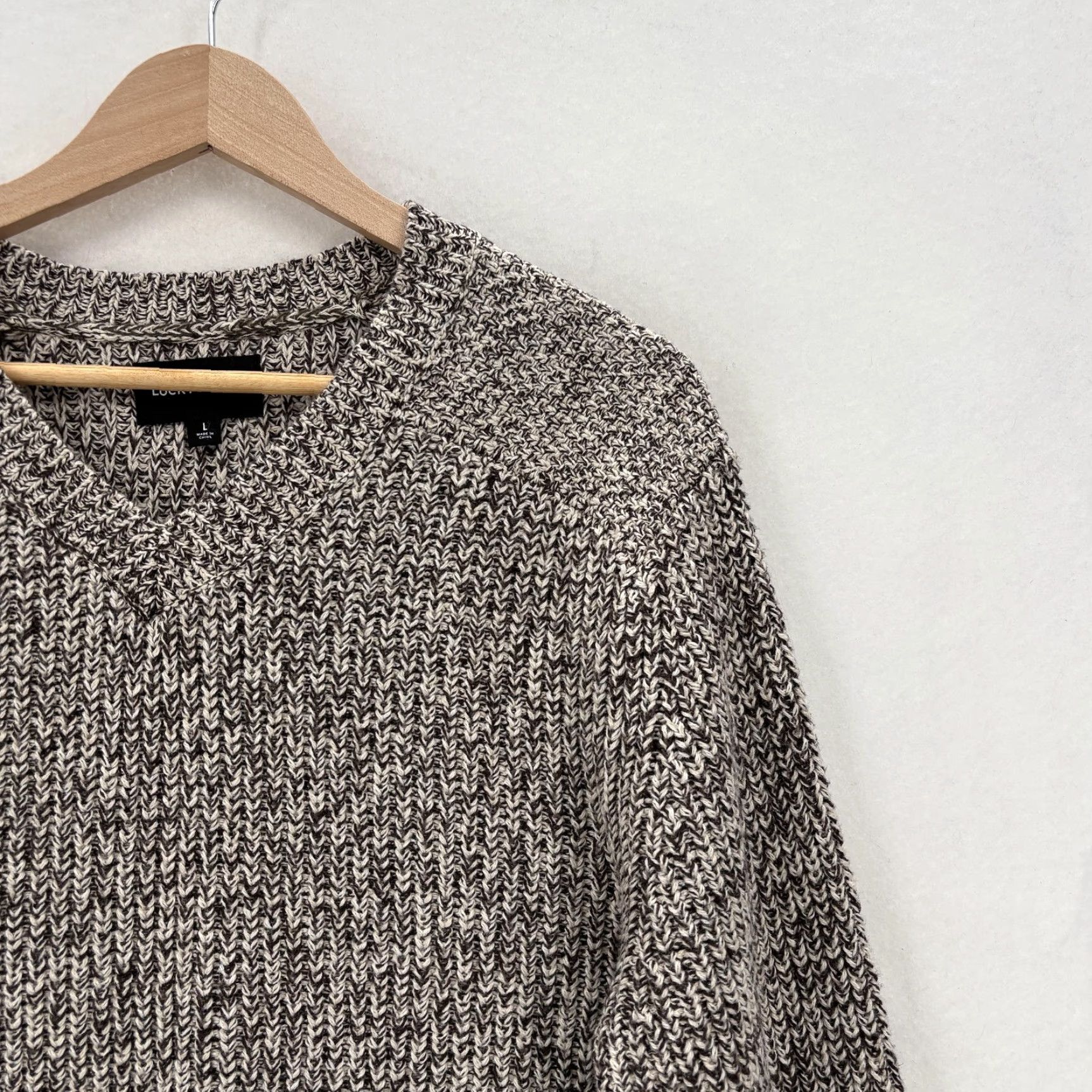 Lucky Brand Lucky Brand Sweater Womens Large Gray Acrylic Chunky Knit Crewneck Pullover NWT Size L / US 10 / IT 46 - 2 Thumbnail