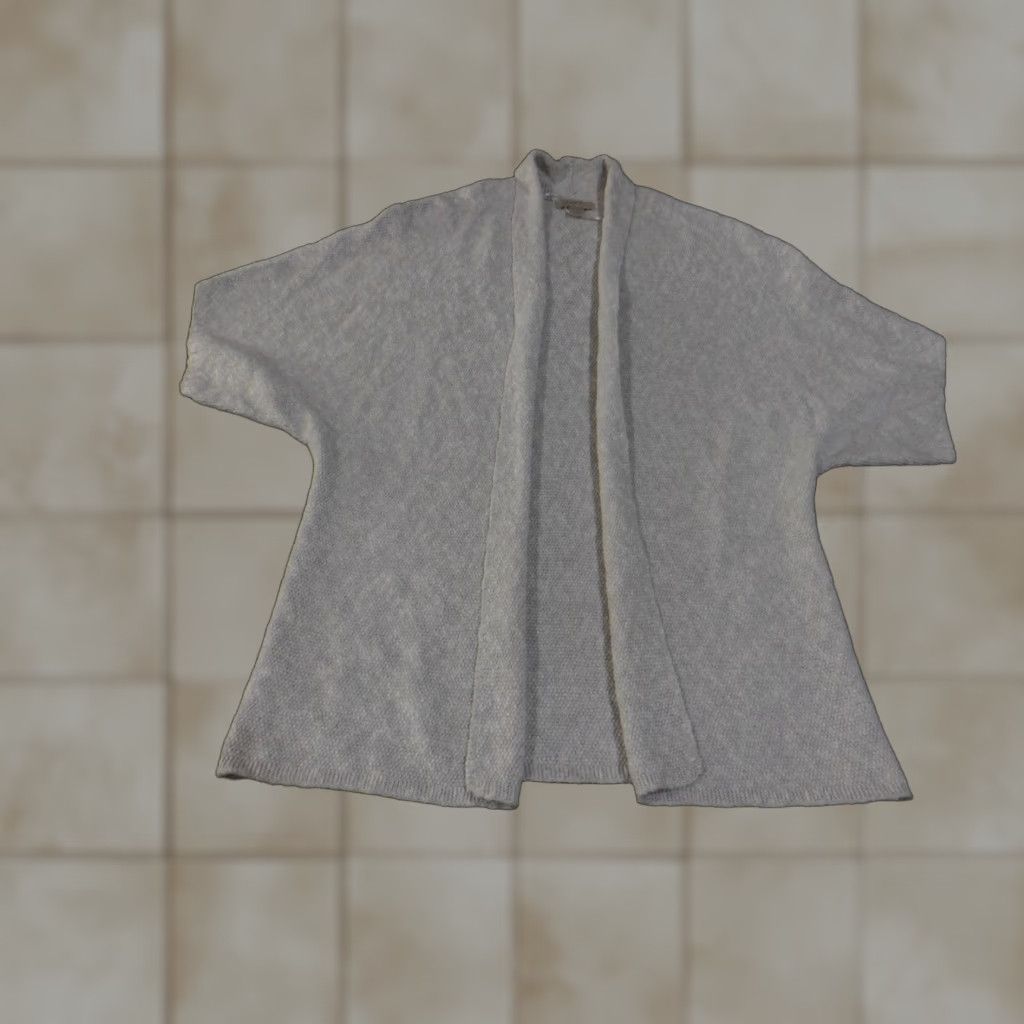 Loft LOFT Outlet Sweater Womens Small Gray Open Front Kimono Short Sleeve Cardigan Size S / US 4 / IT 40 - 1 Thumbnail