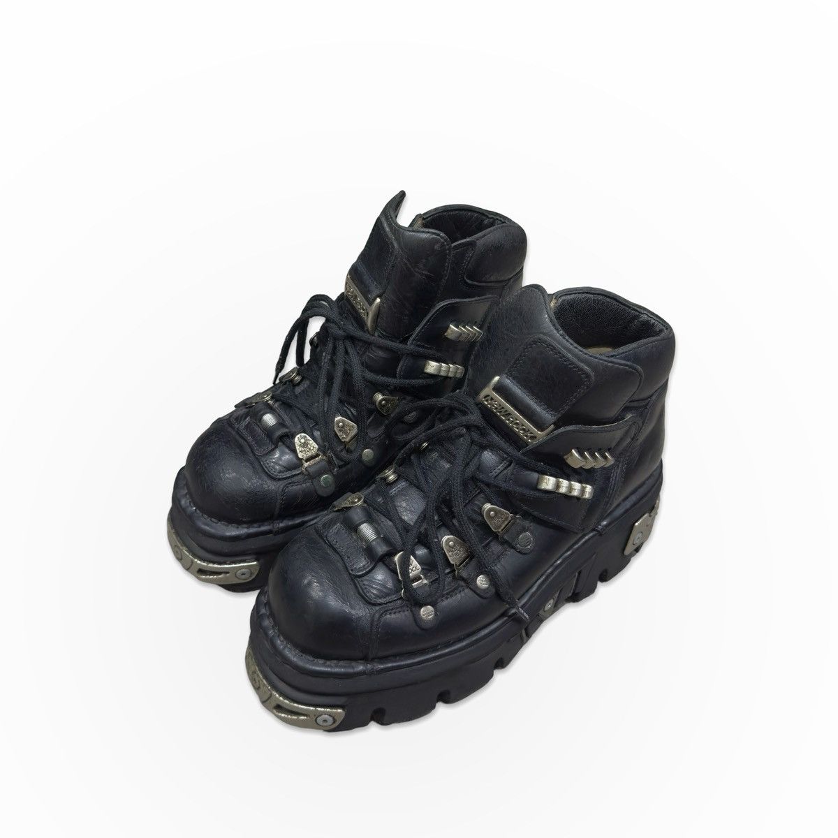 New Rock Vintage New Rock M220 Reactor Metallic Ankle Boots Size US 8.5 / EU 41-42 - 3 Thumbnail