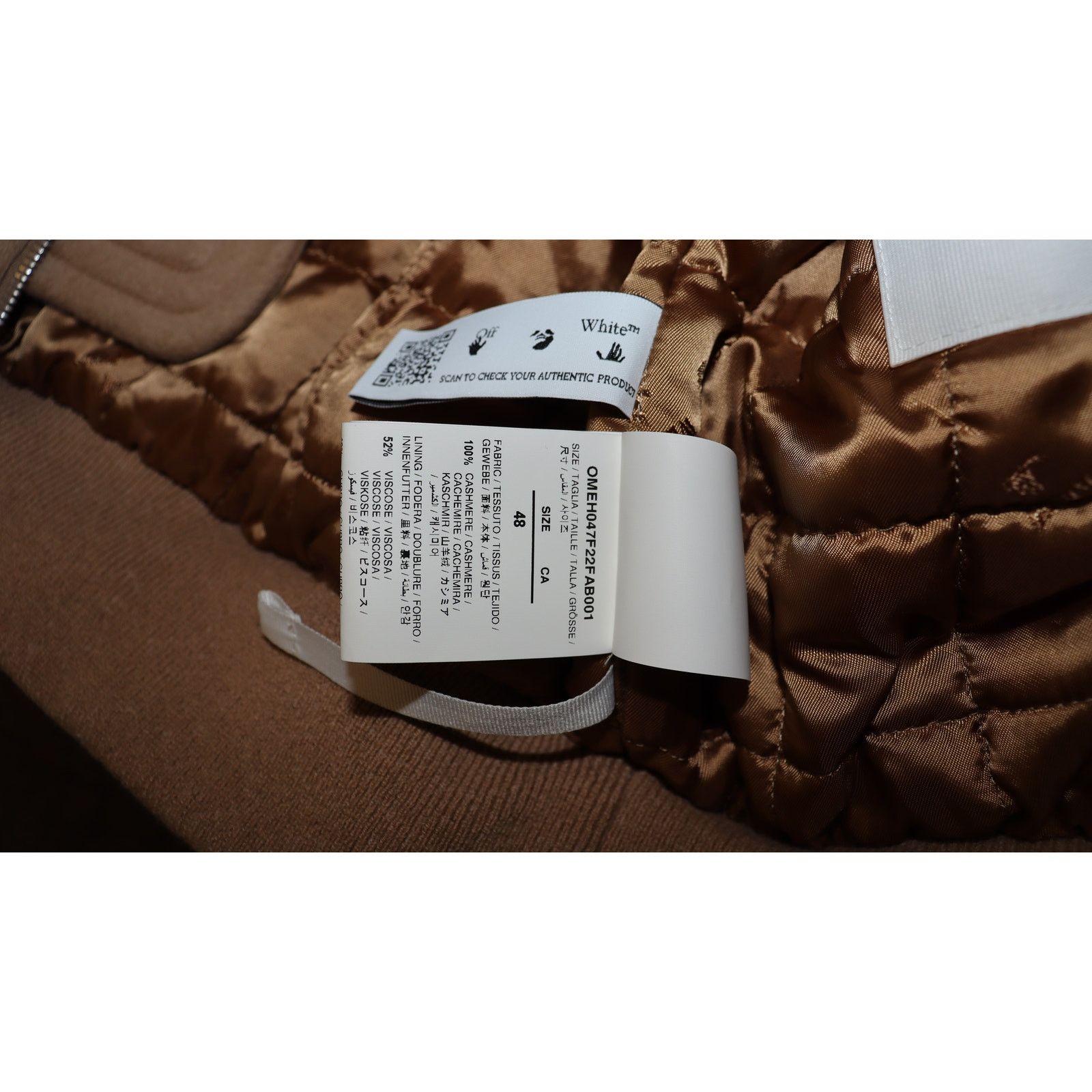 Off-White o1rshd1 " Touch Carefully " Jacket in Brown Size US M / EU 48-50 / 2 - 17 Thumbnail