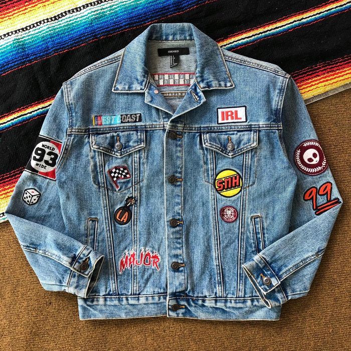 Forever 21 Trucker denim rare nascar | Grailed