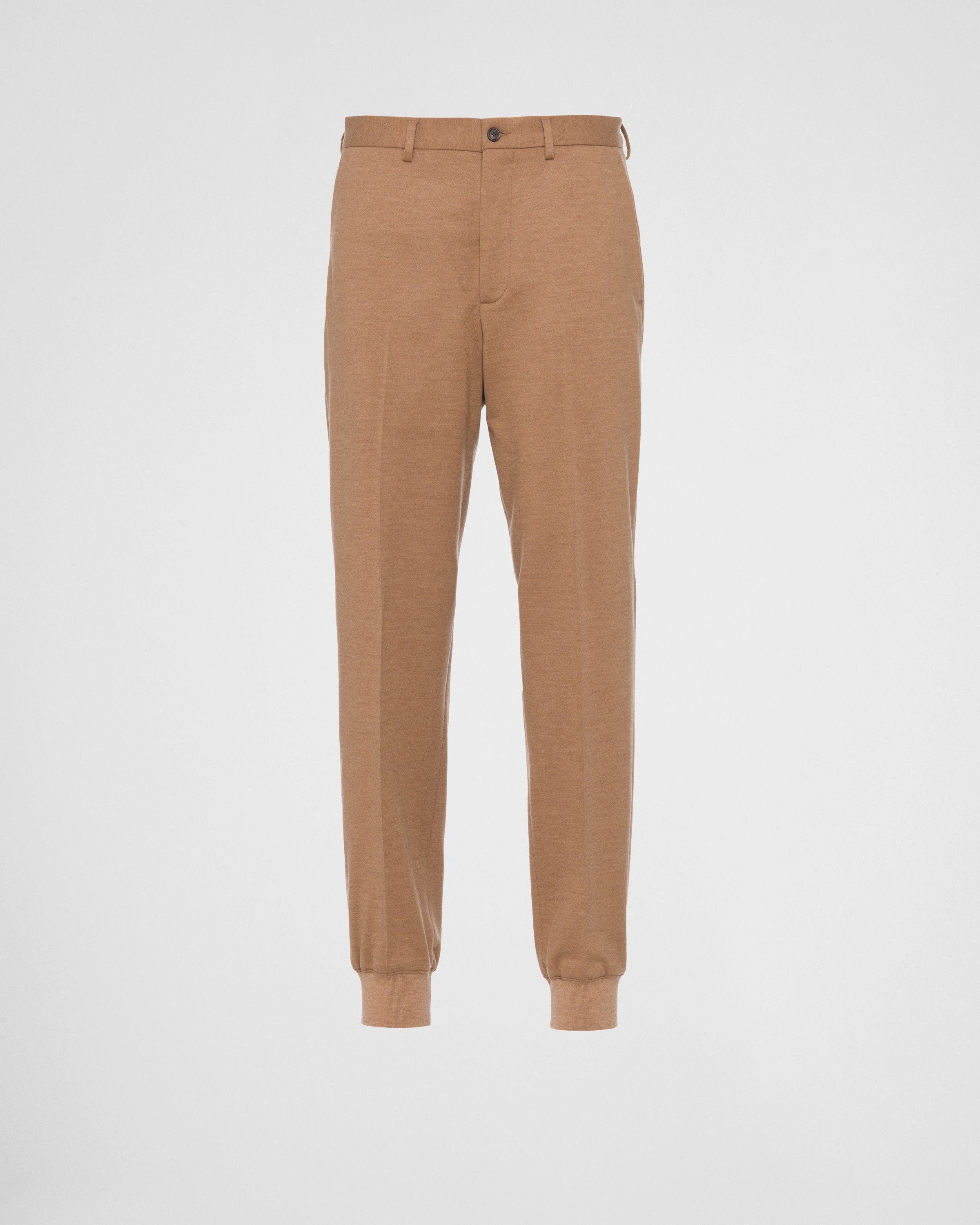 Prada o1bcso1str1025 Jersey Lana Sweatpants & Joggers in Camel Size US 30 / EU 46 - 1 Thumbnail