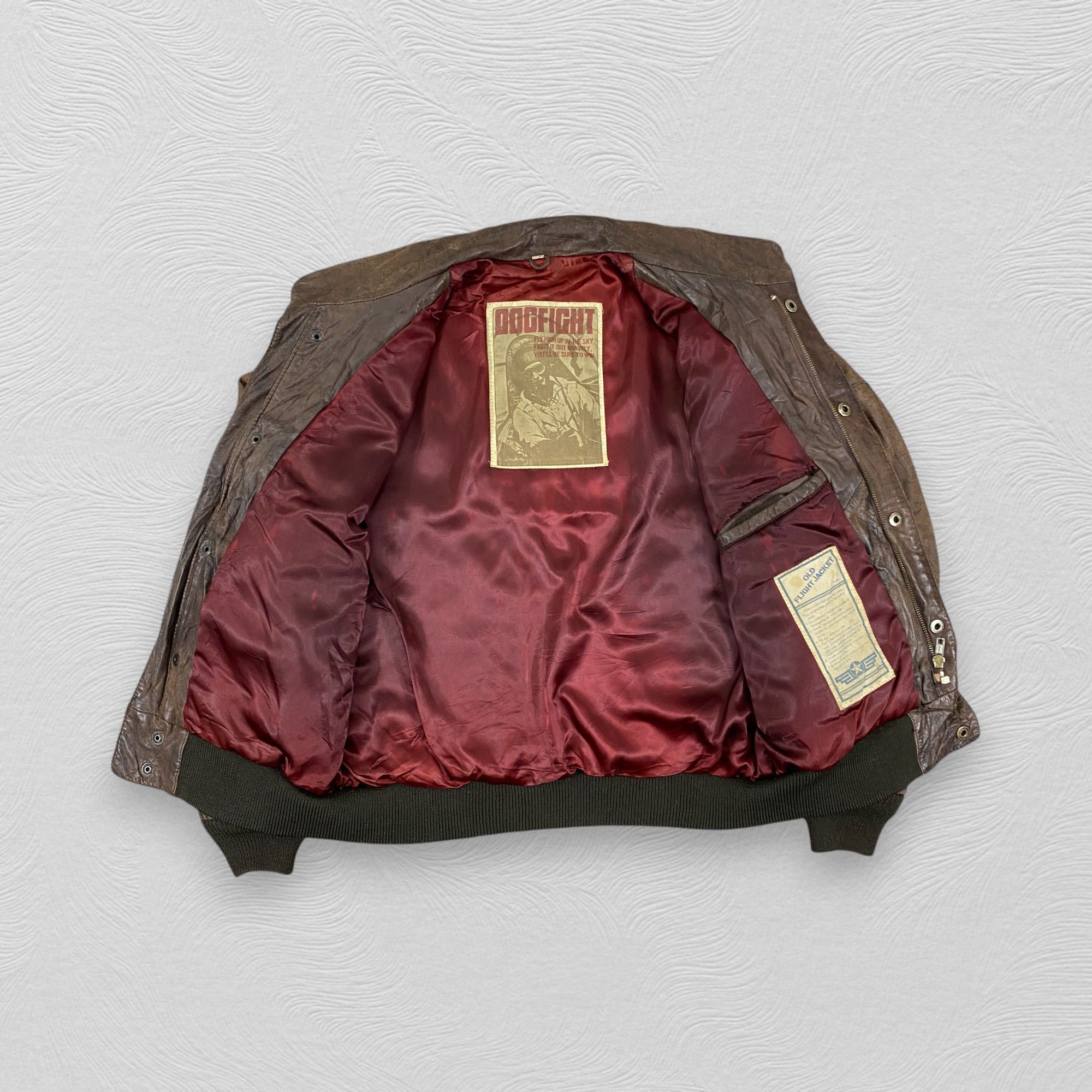 Avirex Vintage Dog Fight Leather Jacket- J423 Size US M / EU 48-50 / 2 - 1 Thumbnail