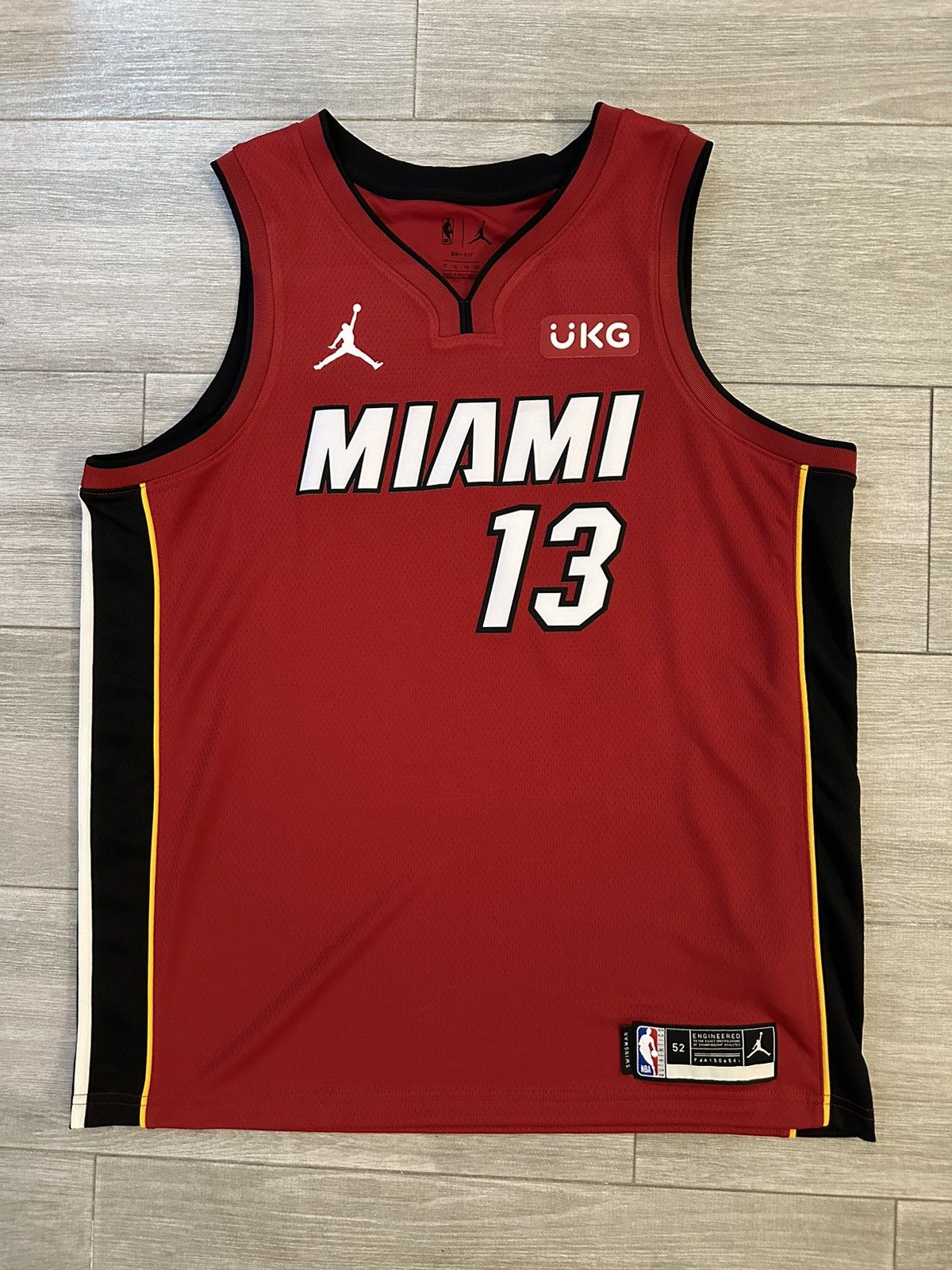 image of Jordan NBA Bam Adebayo Jordan Brand Miami Heat Swingman Jersey Size 52 XL in Red, Men's