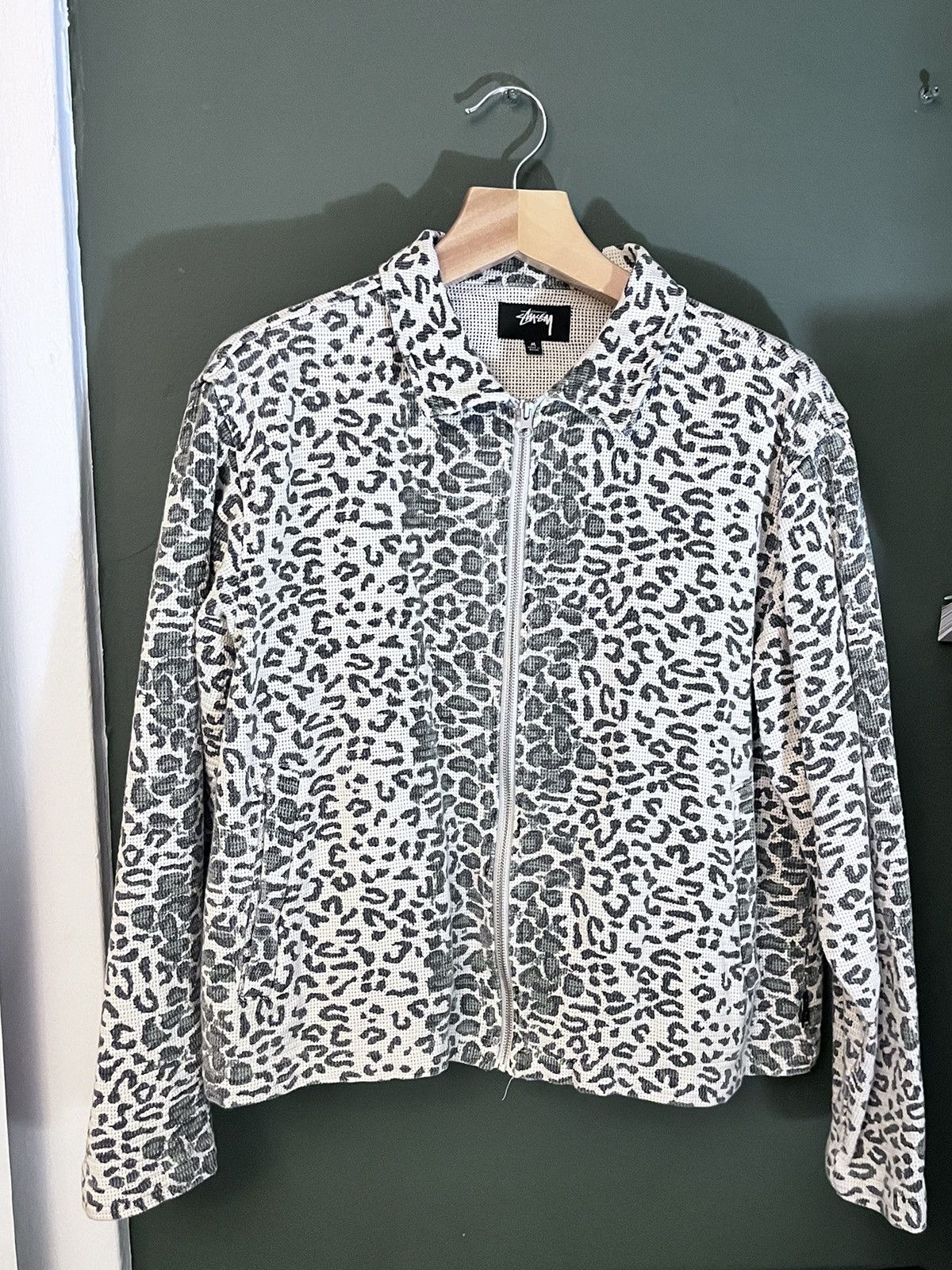 Stussy Stussy Leopard Mesh Zip Jacket Size US M / EU 48-50 / 2 - 1 Thumbnail