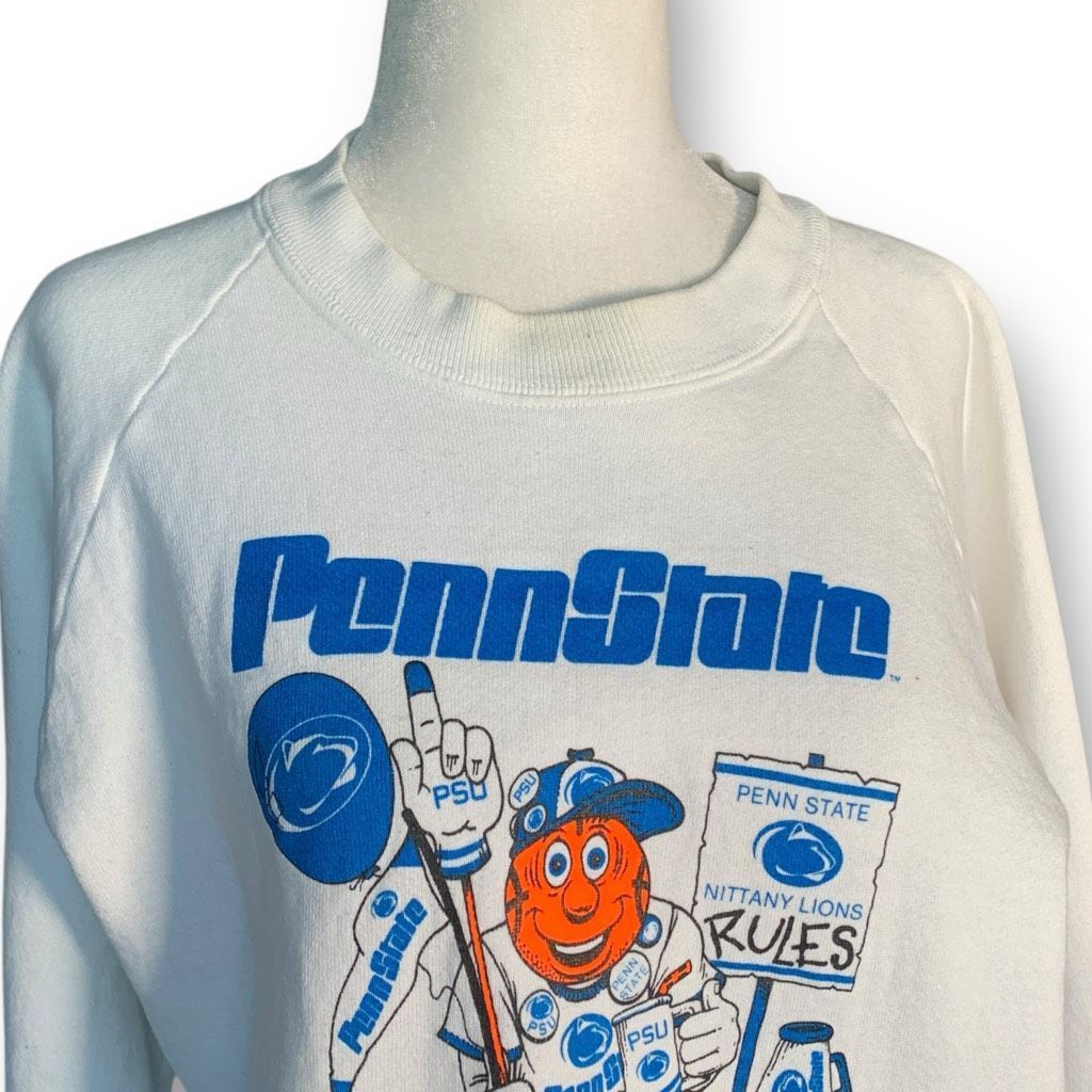 Fruit Of The Loom Vintage Fruit Of The Loom White Penn State Fanatic Crewneck Size US XL / EU 56 / 4 - 5 Thumbnail