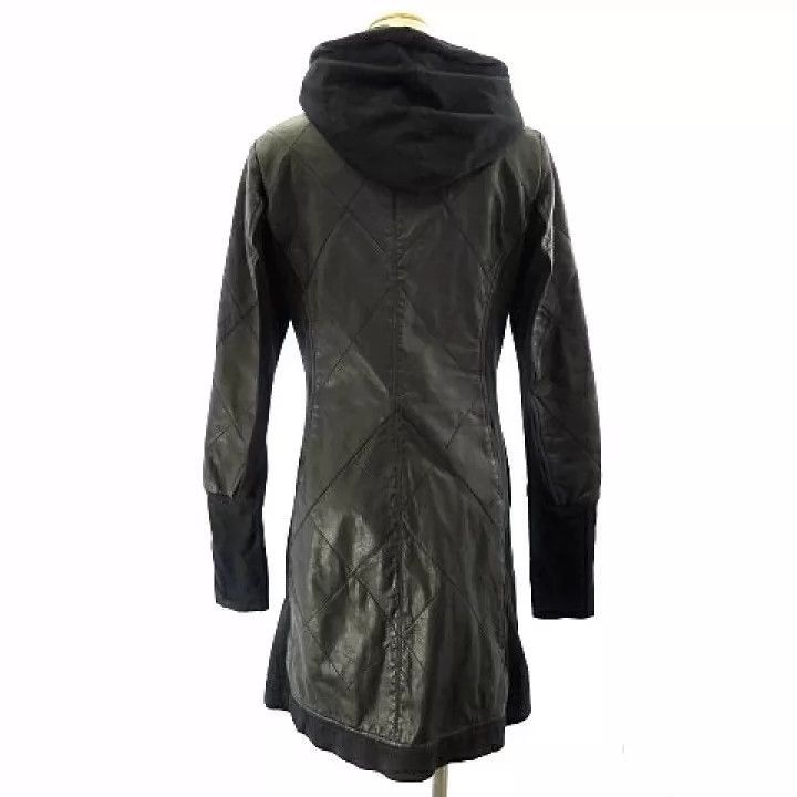 Jean Paul Gaultier Jean Paul Gaultier Cow leather spliced zipper hooded coat-2 Size US L / EU 52-54 / 3 - 2 Thumbnail