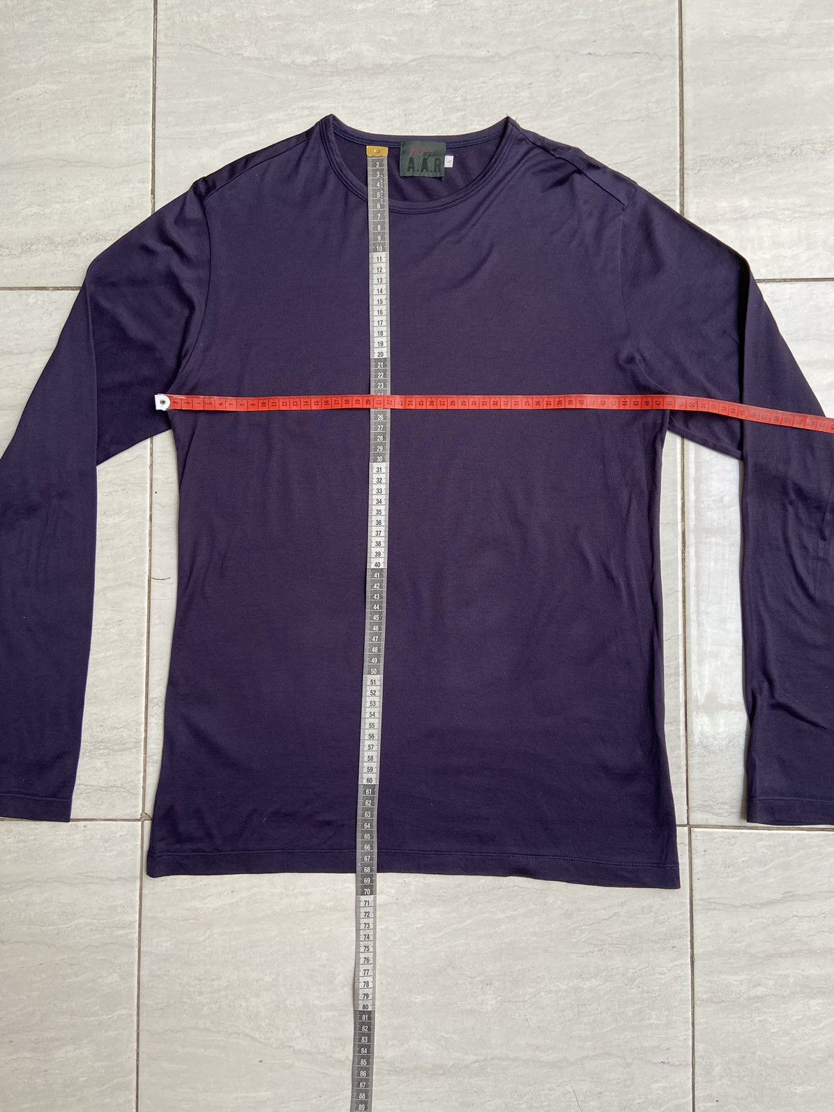 Designer A.A.R Yohji Yamamoto Purple Long Sleeve T-shirt Size US S / EU 44-46 / 1 - 2 Thumbnail
