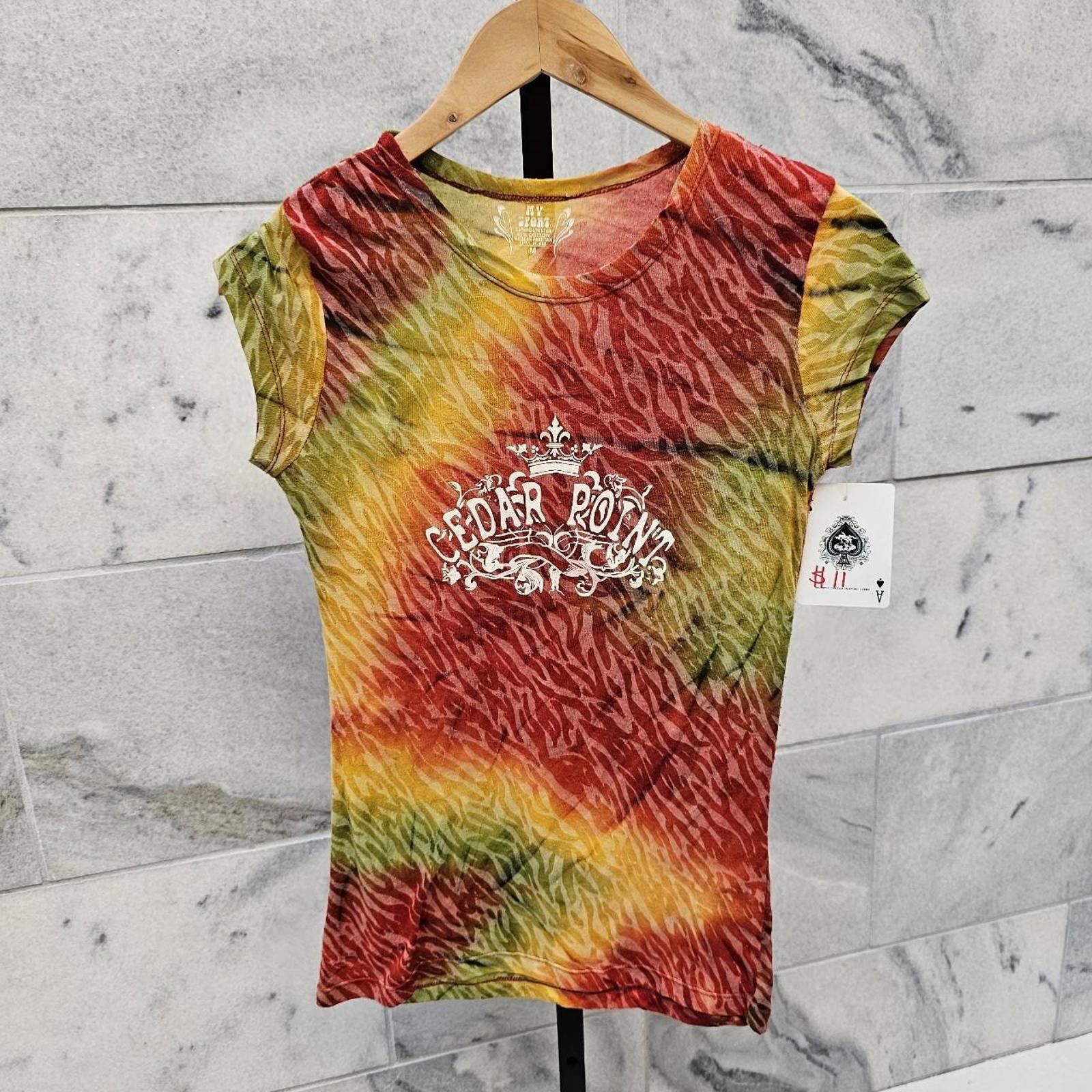 Other Women's Cedar Point Tie-Dye Fitted T-shirt Size M / US 6-8 / IT 42-44 - 1 Thumbnail