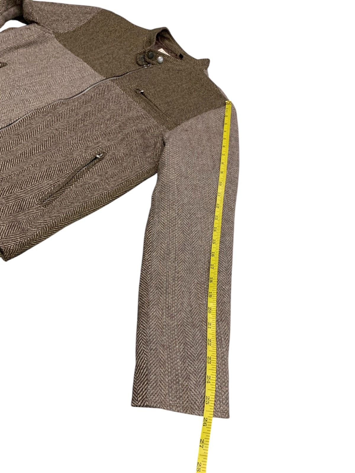 Harris Tweed Vintage 90's Harris Tweed Zipper Down Wool Jacket Size US M / EU 48-50 / 2 - 9 Thumbnail