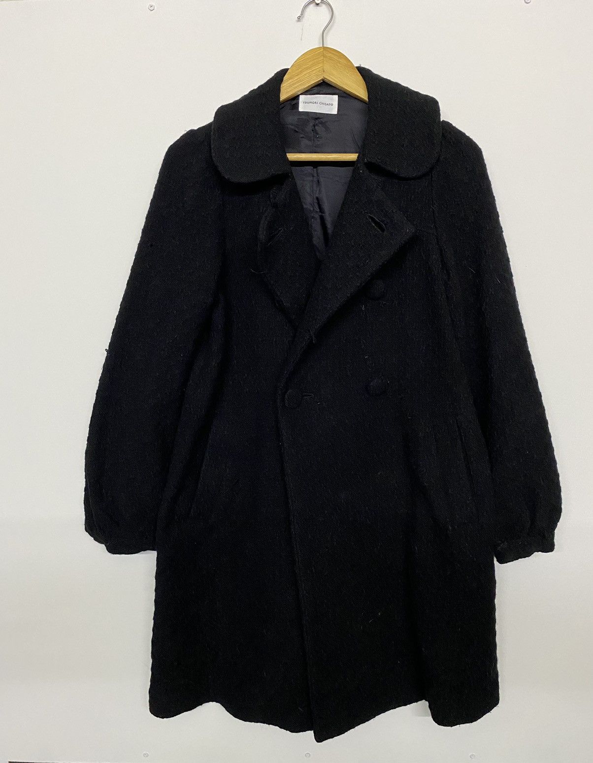 Tsumori Chisato Tsumori Chisato Black Wool Double Breasted Button Collared Size S / US 4 / IT 40 - 1 Thumbnail