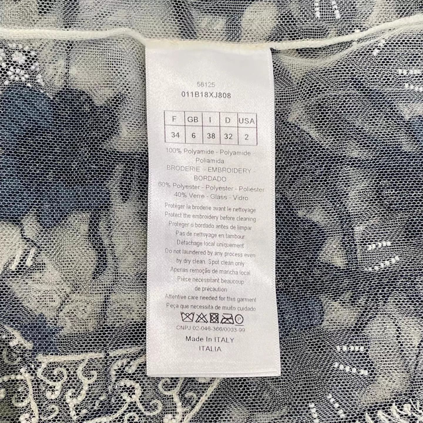 Dior Dior Tulle Embroidered Printed Short Sleeve Tee Vintage 4 Size XS / US 0-2 / IT 36-38 - 6 Thumbnail