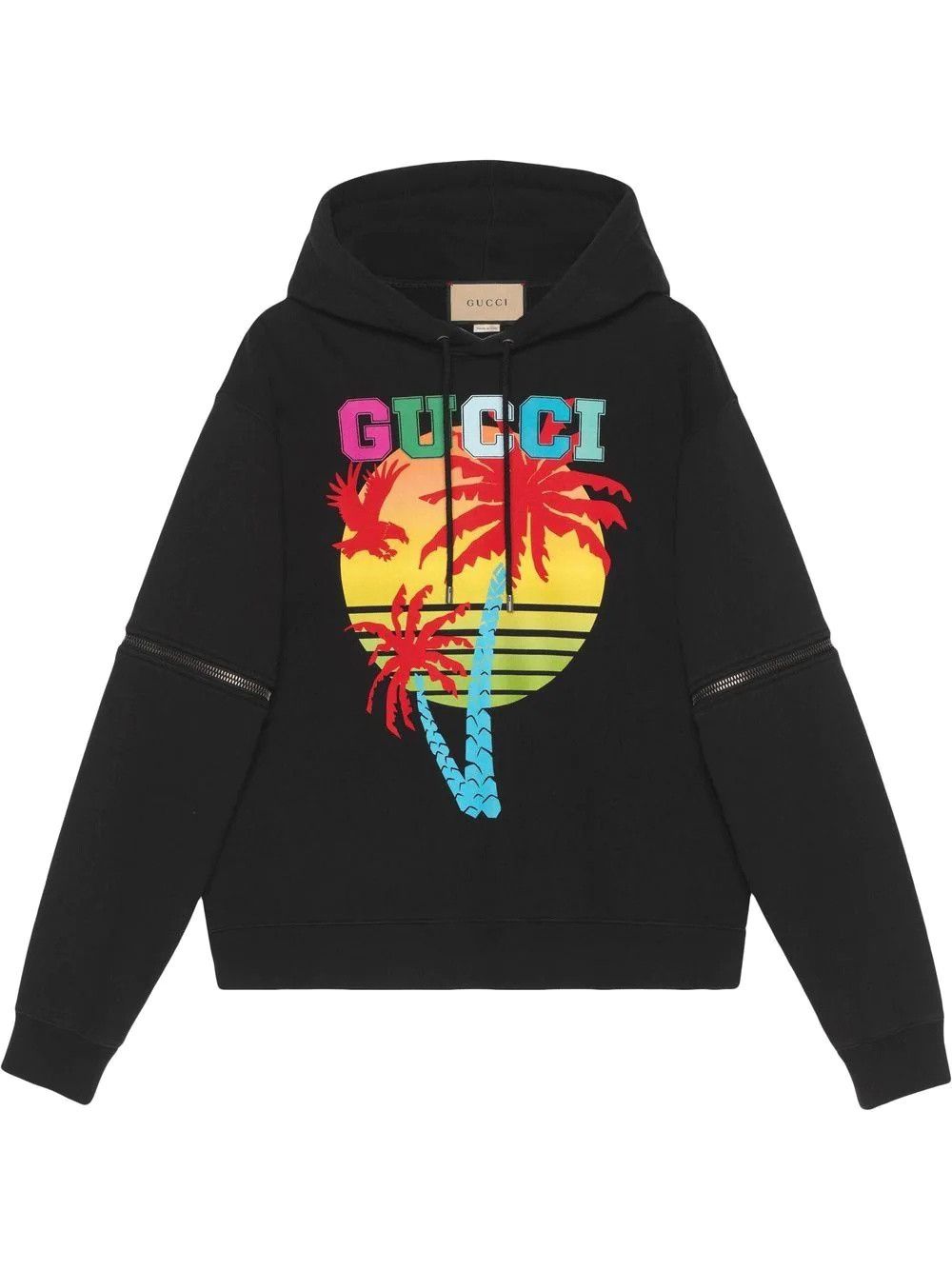 Gucci o1mt1gz0725 Sunset Sweatshirt Hoodie With Removable Sleeves Size US XS / EU 42 / 0 - 1 Thumbnail