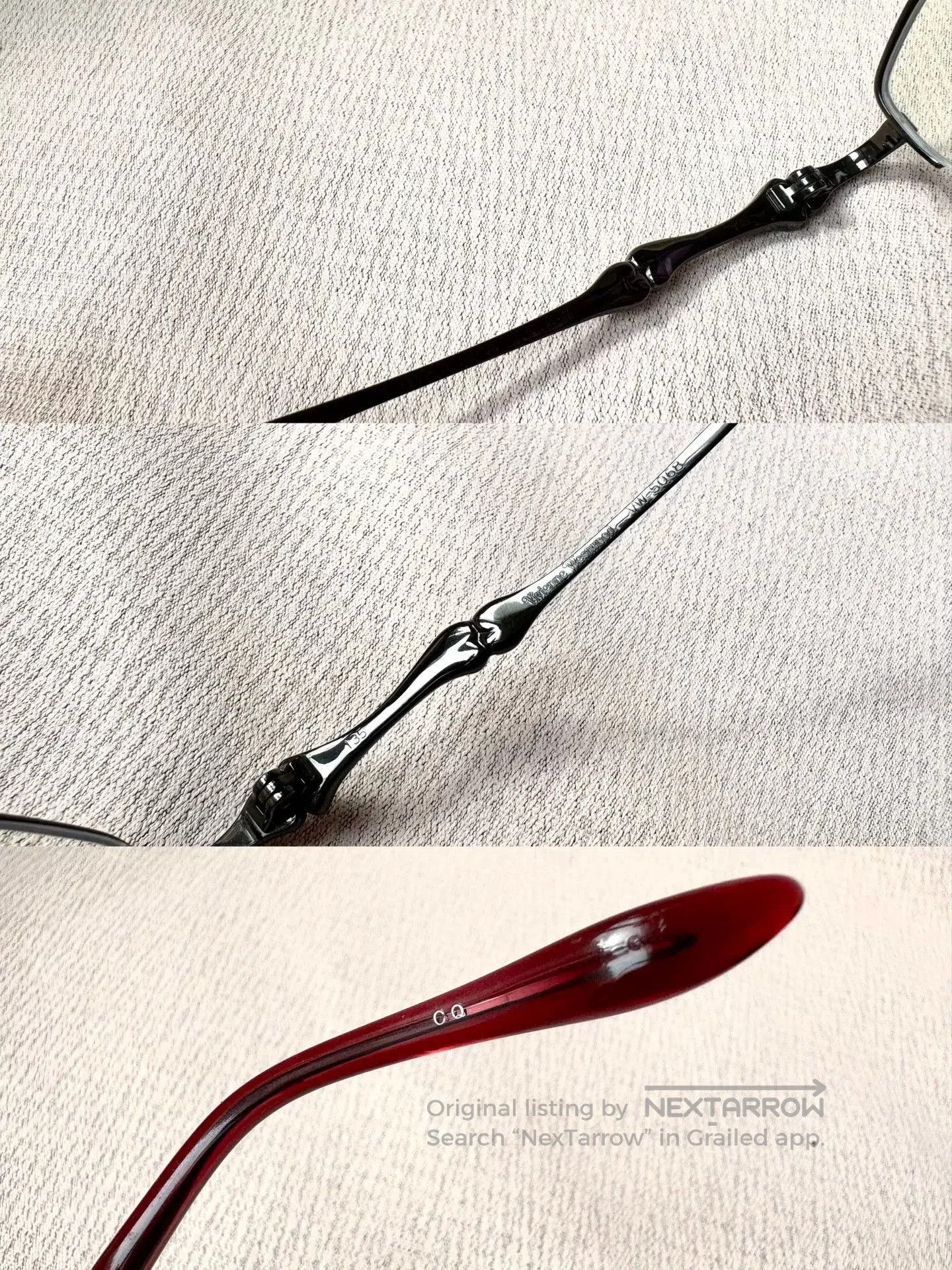 Vivienne Westwood Vivienne Westwood Red Black Saturn Glasses. Size ONE SIZE - 3 Thumbnail