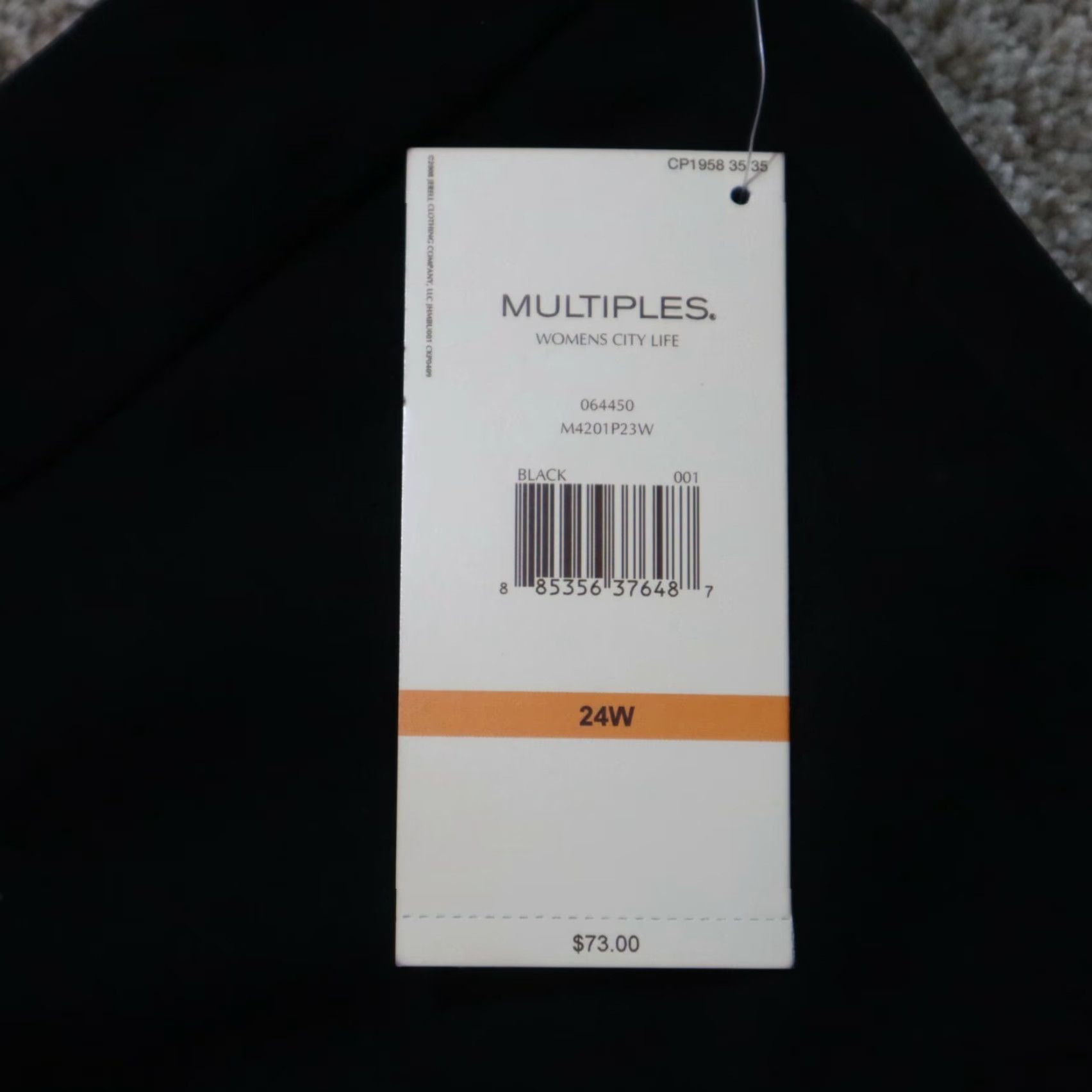 Vintage MULTIPLES Black Slim Slimming Pants Women's Size 24 Activewear Size 42" / US 20 - 5 Thumbnail