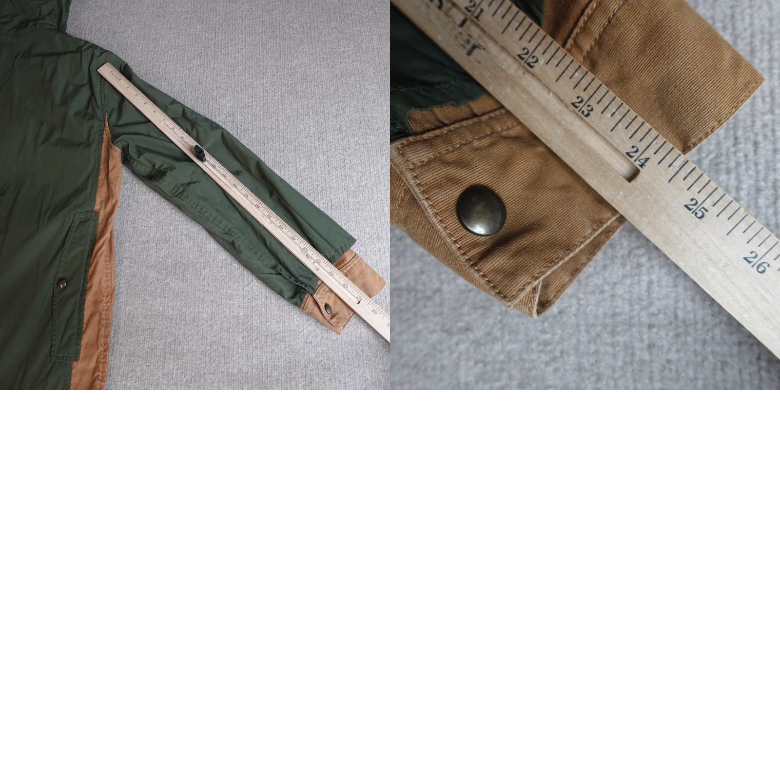 J.Crew VINTAGE J.CREW Jacket Bed Beige Green Barn Chore Coat Hooded Shell Pockets Mens M Beige Military Jacket Size US M / EU 48-50 / 2 - 8 Thumbnail