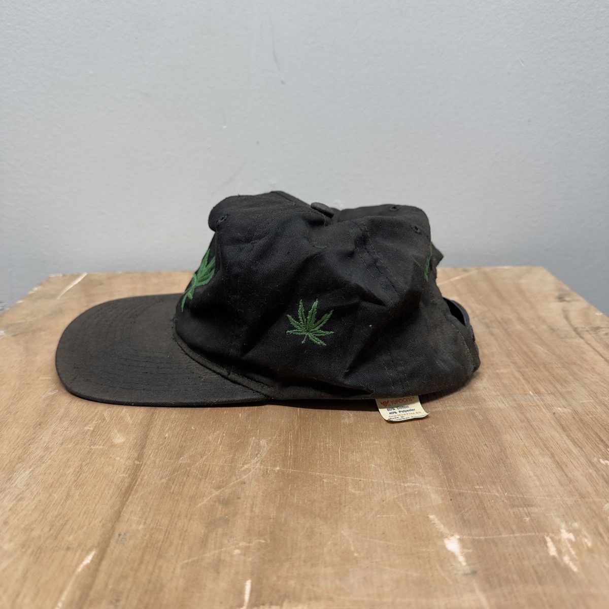 Vintage Vintage 90s Faded Weed Leaf Blunt Hat ERD Grunge Skater Size ONE SIZE - 2 Thumbnail