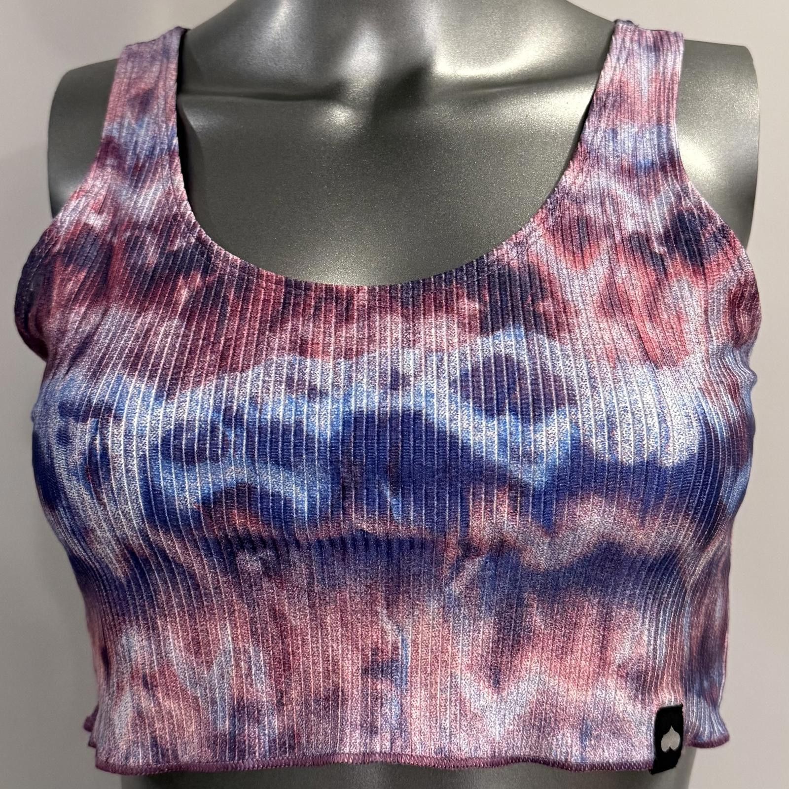 Other Booty By Brabants Ribbed Crop Top - Multicolor Tie-Dye OS Size ONE SIZE - 1 Thumbnail