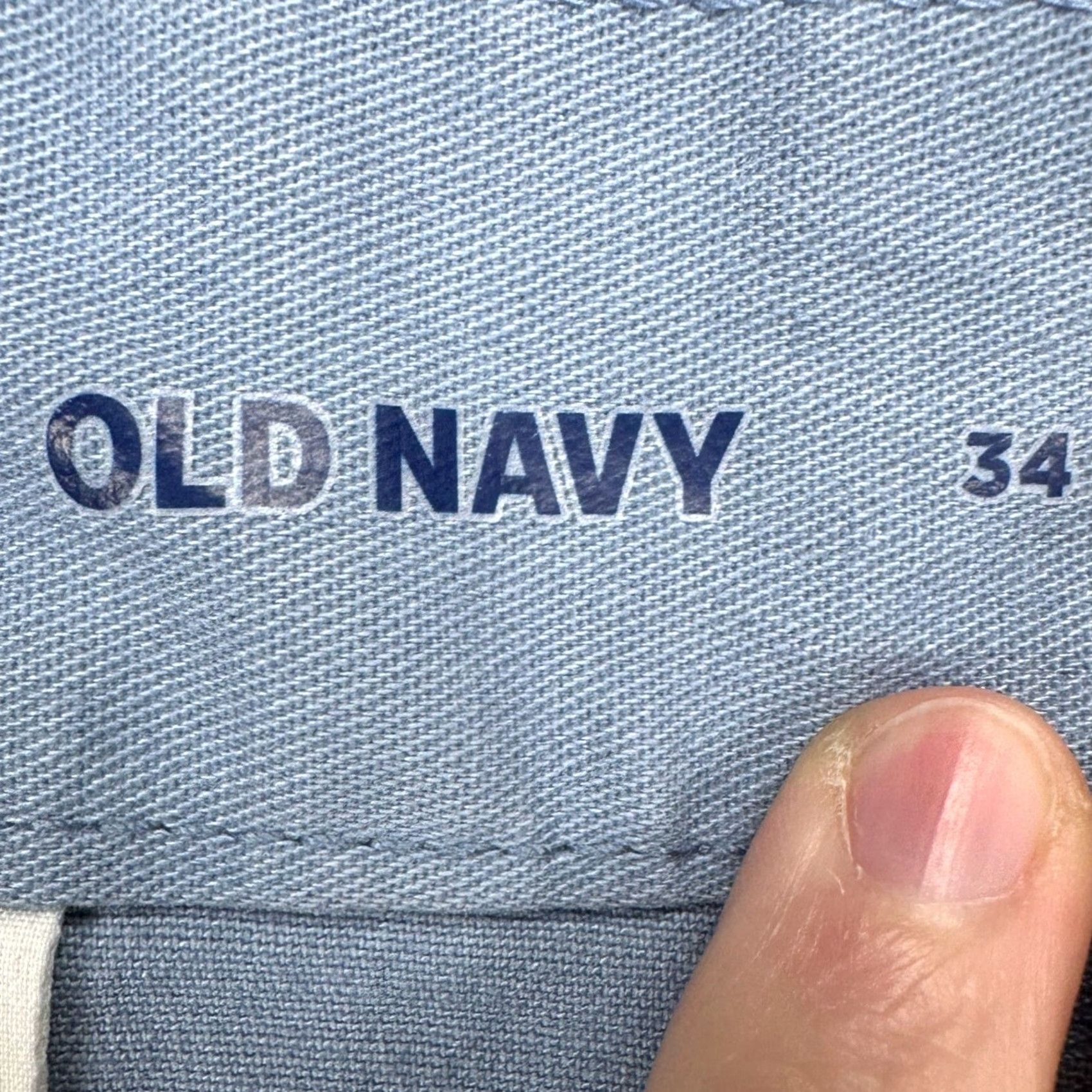 Old Navy Old Navy Built-In Flex Mens Slim Khakis Shorts 34 Light Blue Flat Front Stretch Khakis Casual Pockets Denim? No Size US 34 / EU 50 - 3 Thumbnail
