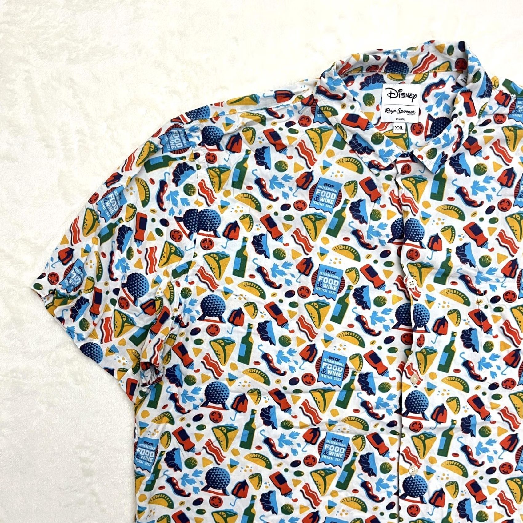 Reyn Spooner Disney Reyn Spooner Shirt Mens 2XL Epcot Food Wine Festival 2023 Button Up Size US XXL / EU 58 / 5 - 5 Thumbnail