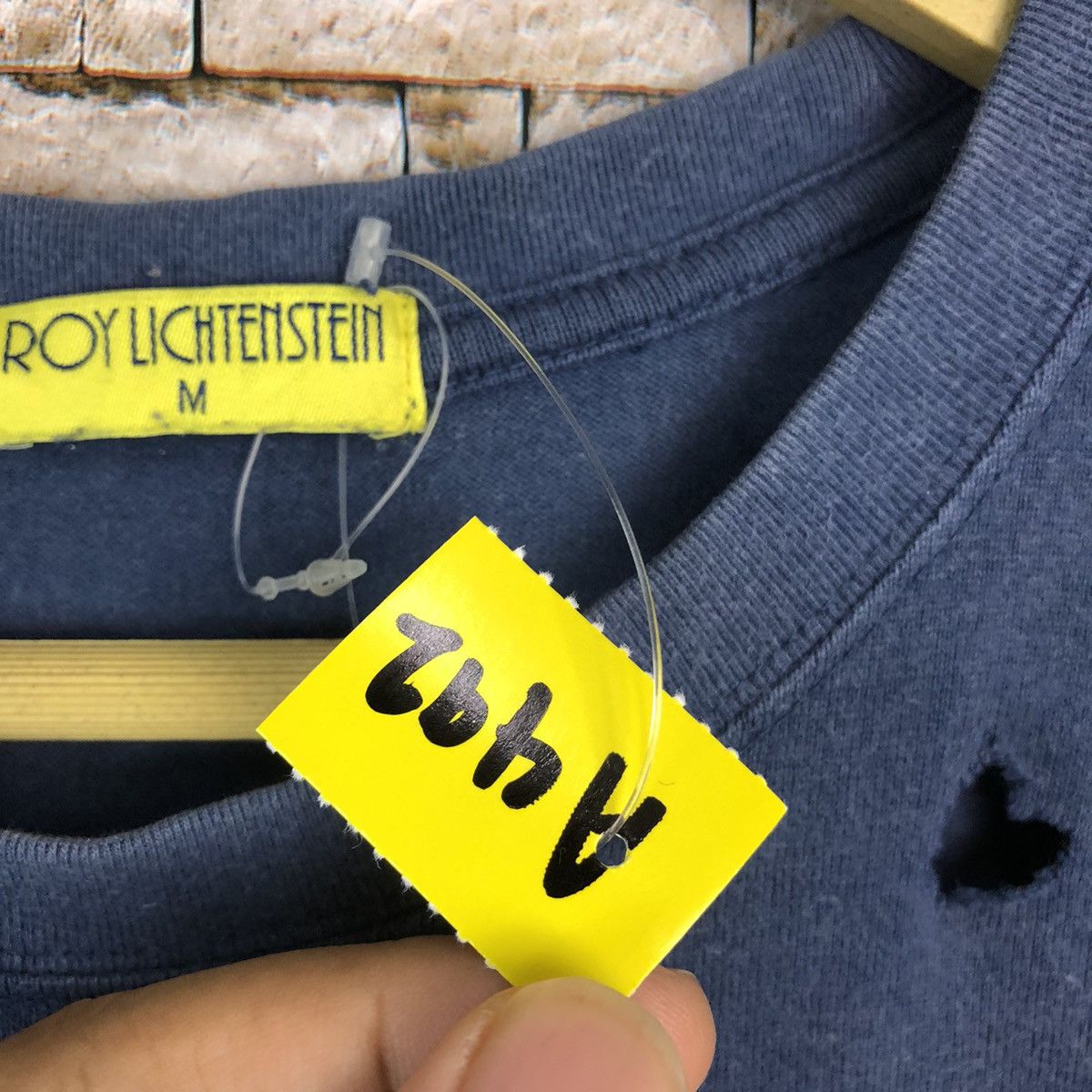 Japanese Brand × Vintage Ripped distressed Roy Lichtenstein Blue T-Shirt #A492 Size US M / EU 48-50 / 2 - 15 Thumbnail