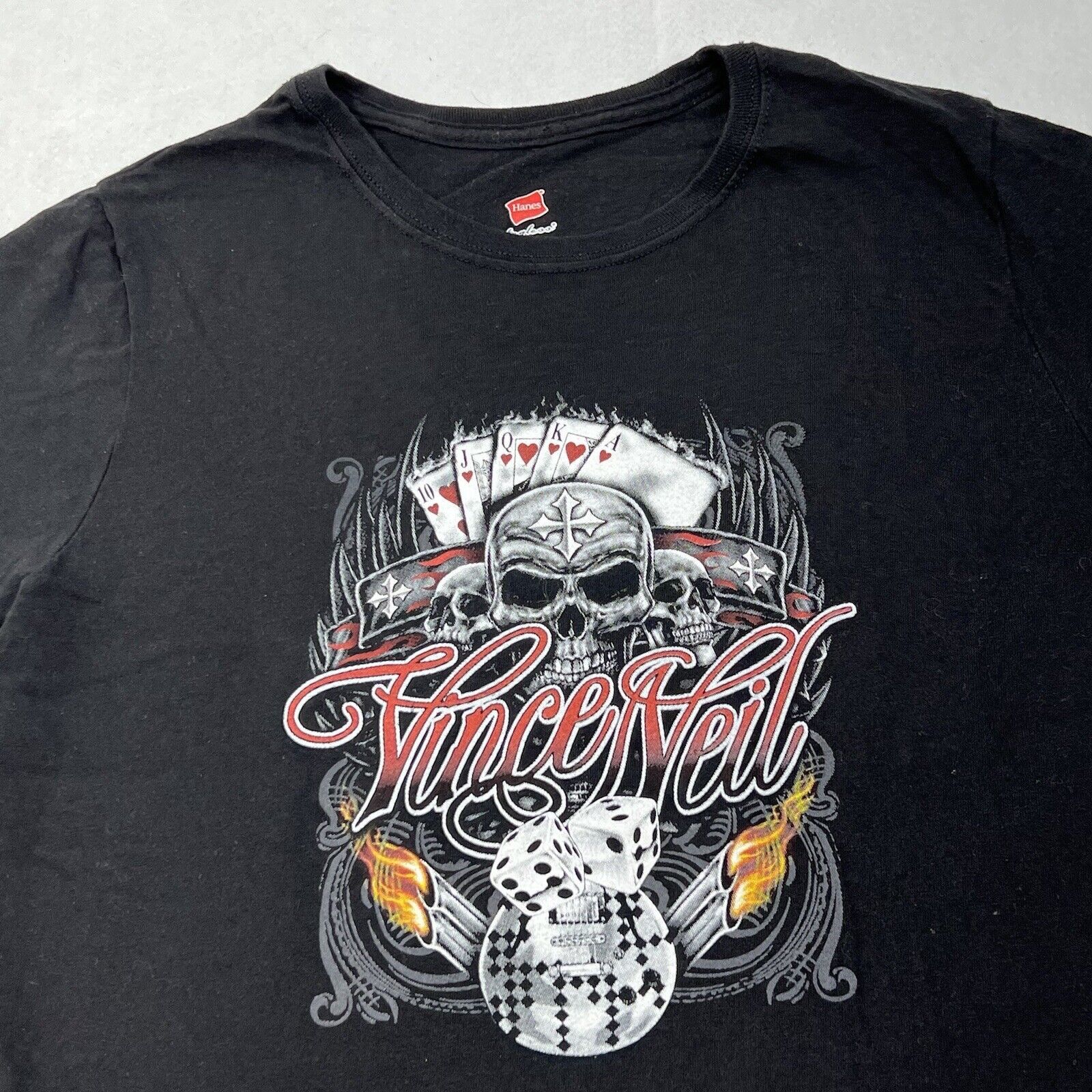 Hanes Vince Neil Tour Mötley Crüe Short Sleeve Graphic T Shirt Size M / US 6-8 / IT 42-44 - 2 Thumbnail