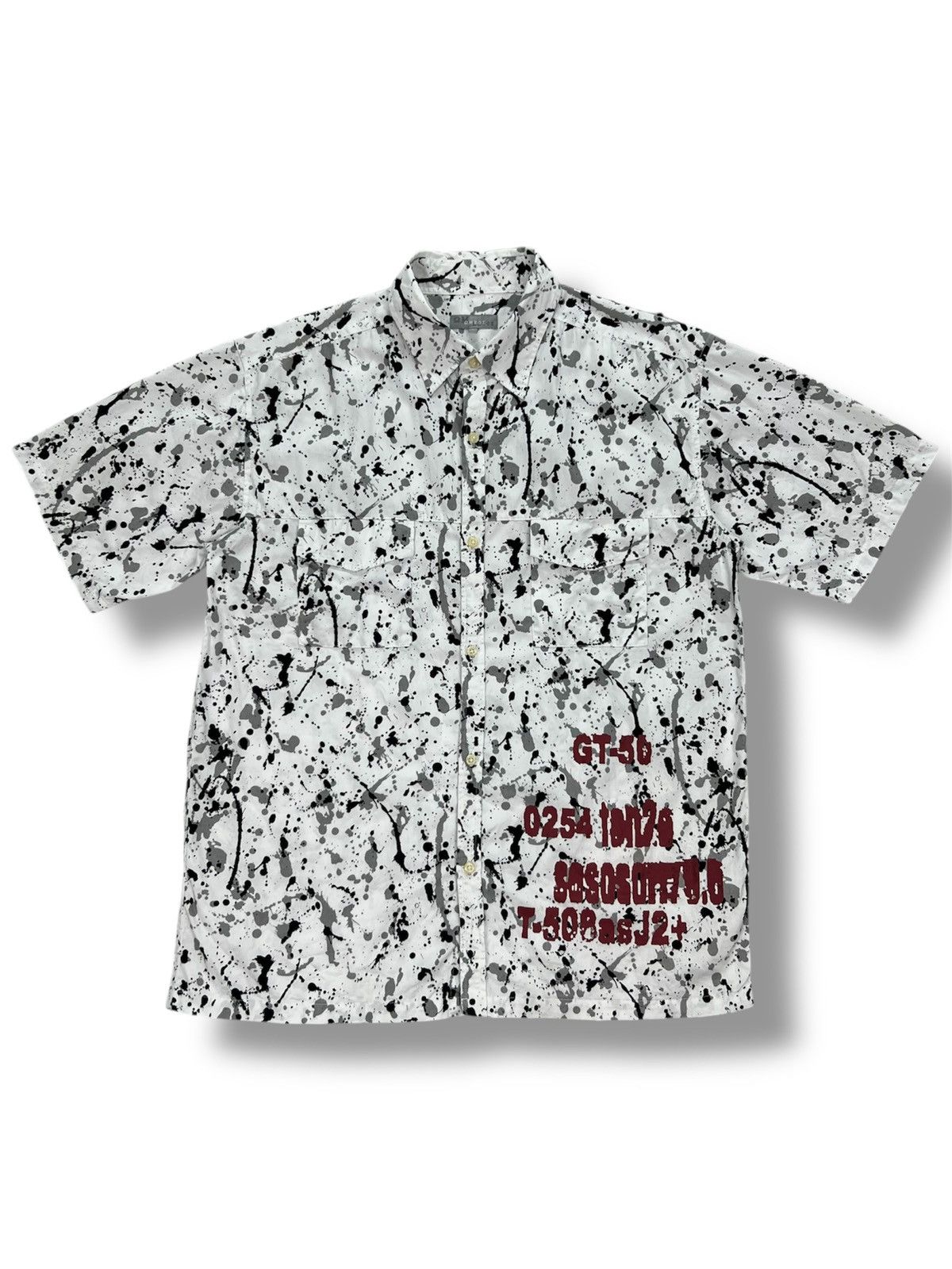Japanese Brand Omkoe Paint Splatter Pattern Shirt Size US L / EU 52-54 / 3 - 1 Thumbnail