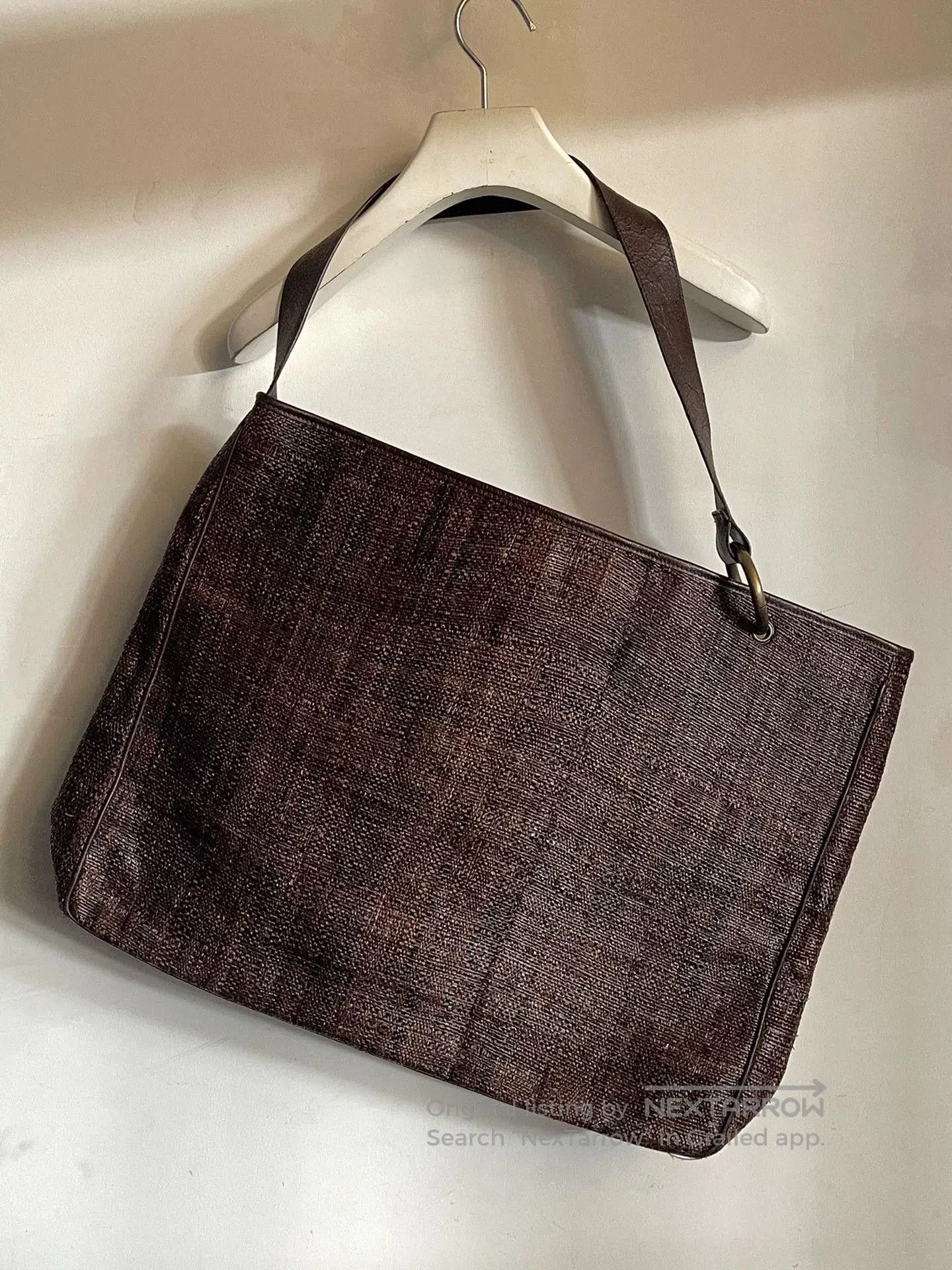 Dries Van Noten Dries Van Noten Woven Leather Asymmetrical Bag. Size ONE SIZE - 3 Thumbnail