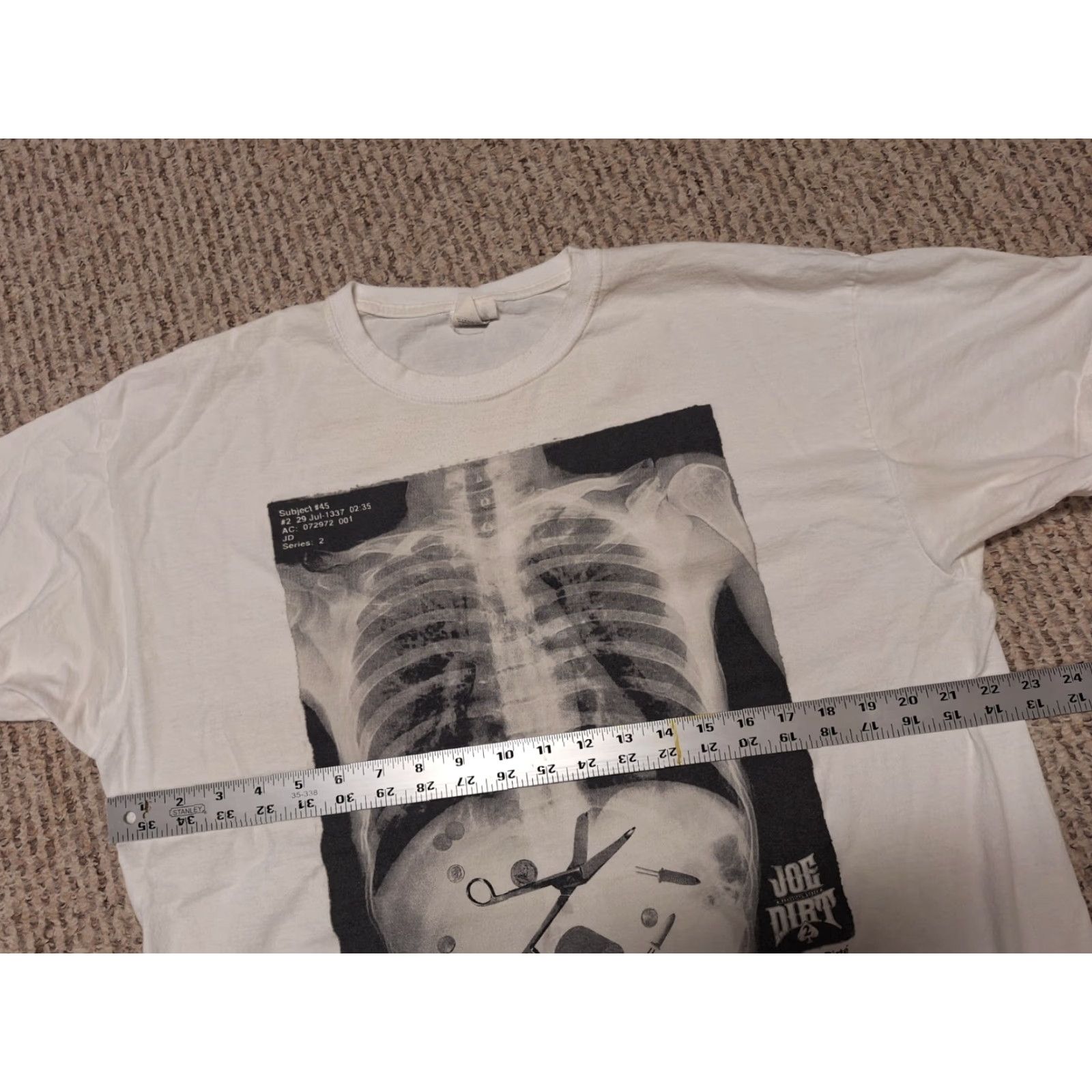 Fruit Of The Loom VINTAGE Fruit of the Loom T-Shirt Joe Dirt Movie Promo 2015 SNL Tv White Cotton Blend Round Neck Short Sleeve Logo Mens L Size US L / EU 52-54 / 3 - 5 Thumbnail