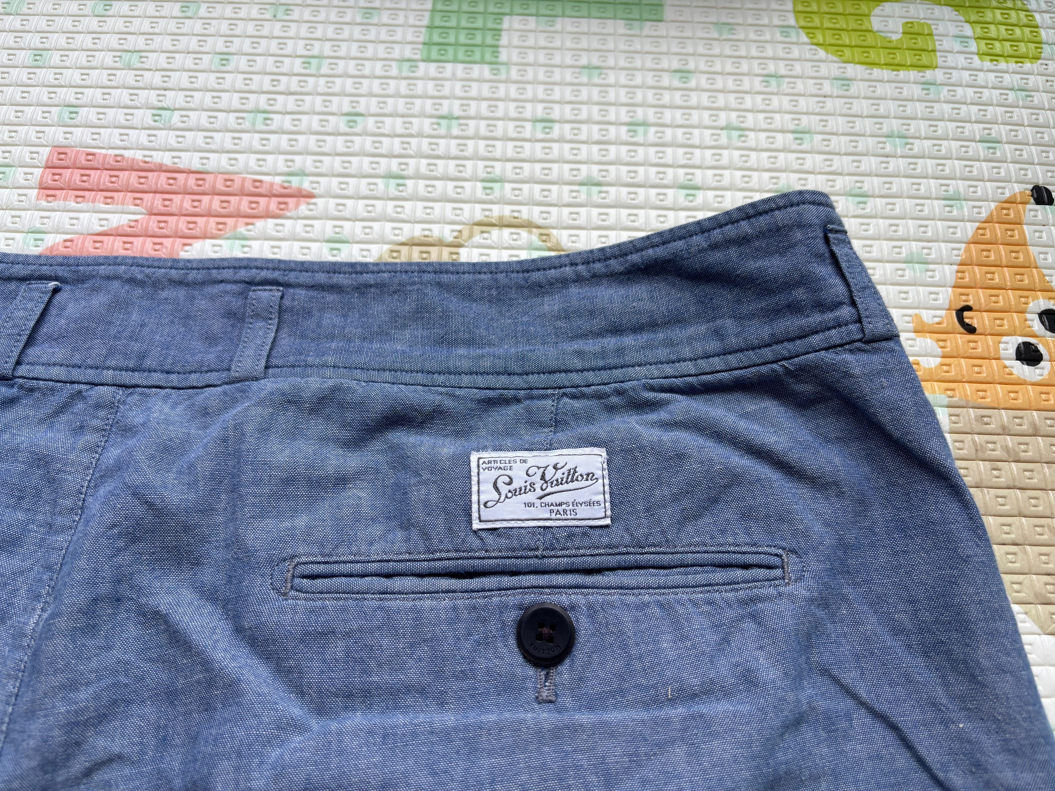 Louis Vuitton Louis Vuitton Blue Cotton Chambray Shorts 39-40 Size US 32 / EU 48 - 5 Thumbnail