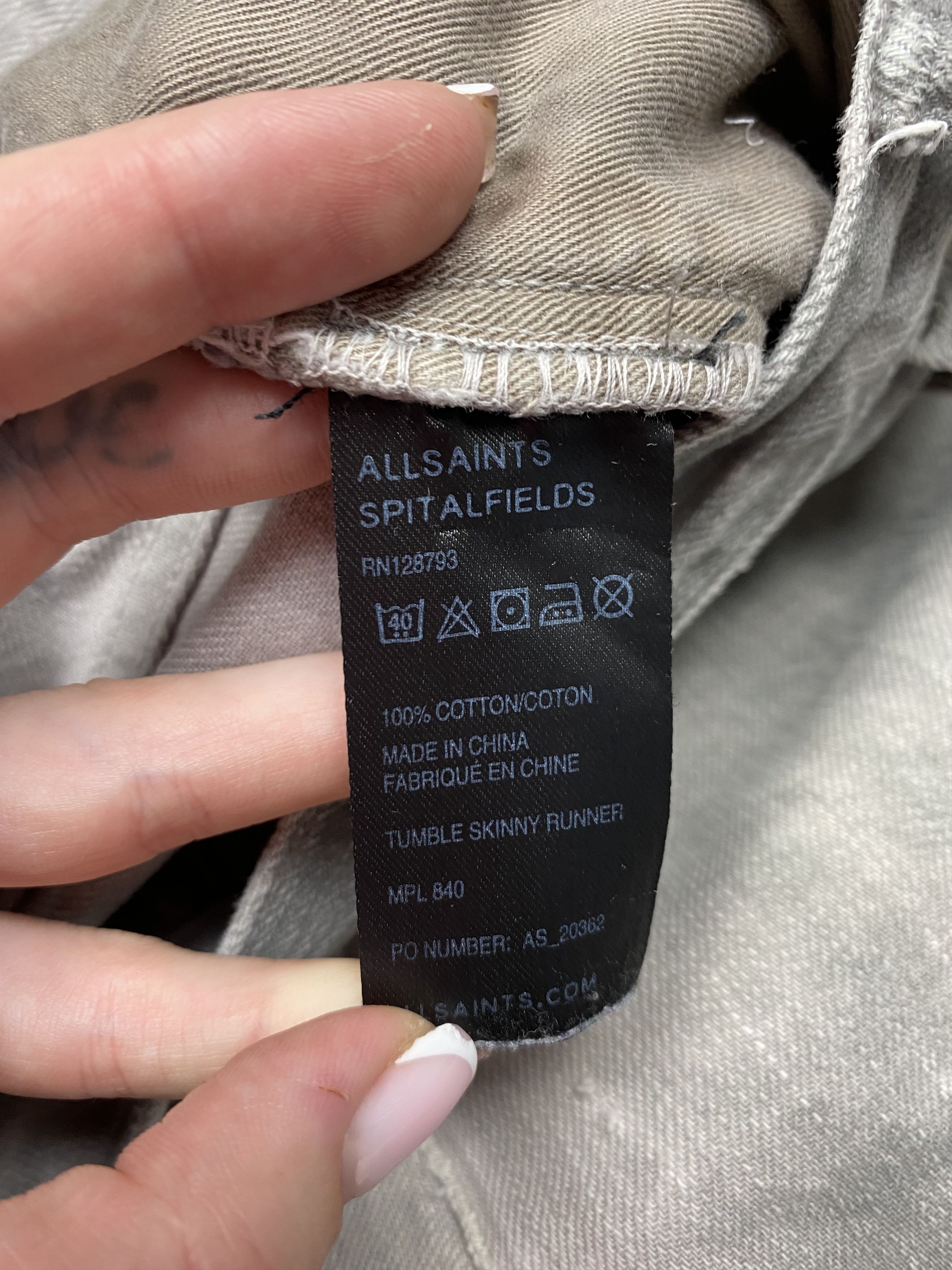 Allsaints Allsaints Mens Tumble Skinny Runner Denim Pants Jeans Size US 28 / EU 44 - 8 Thumbnail