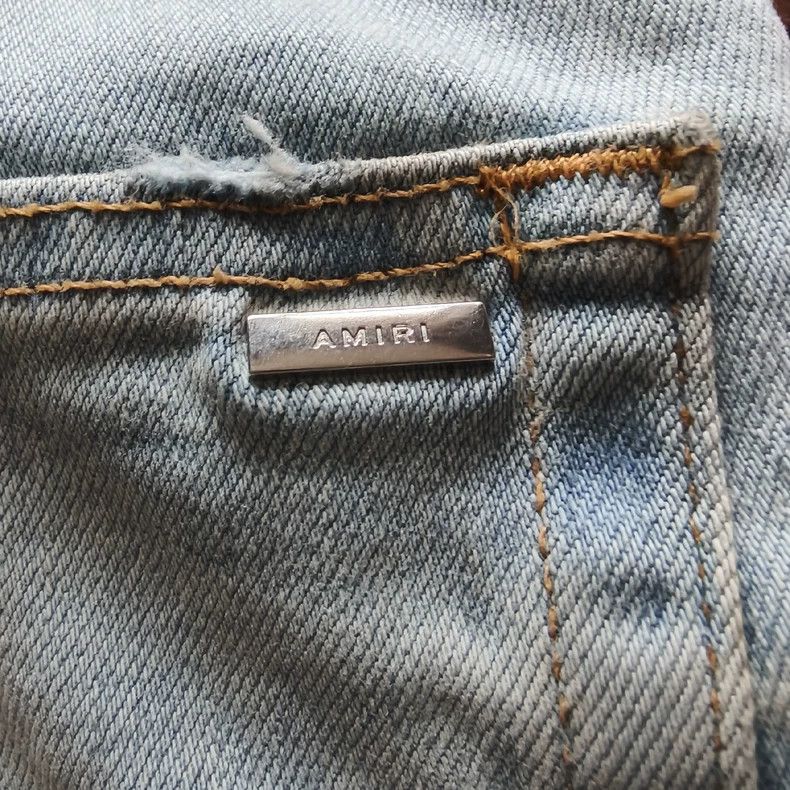 Amiri Amiri Light Blue Ladies Denim Pants Size 29" - 9 Thumbnail