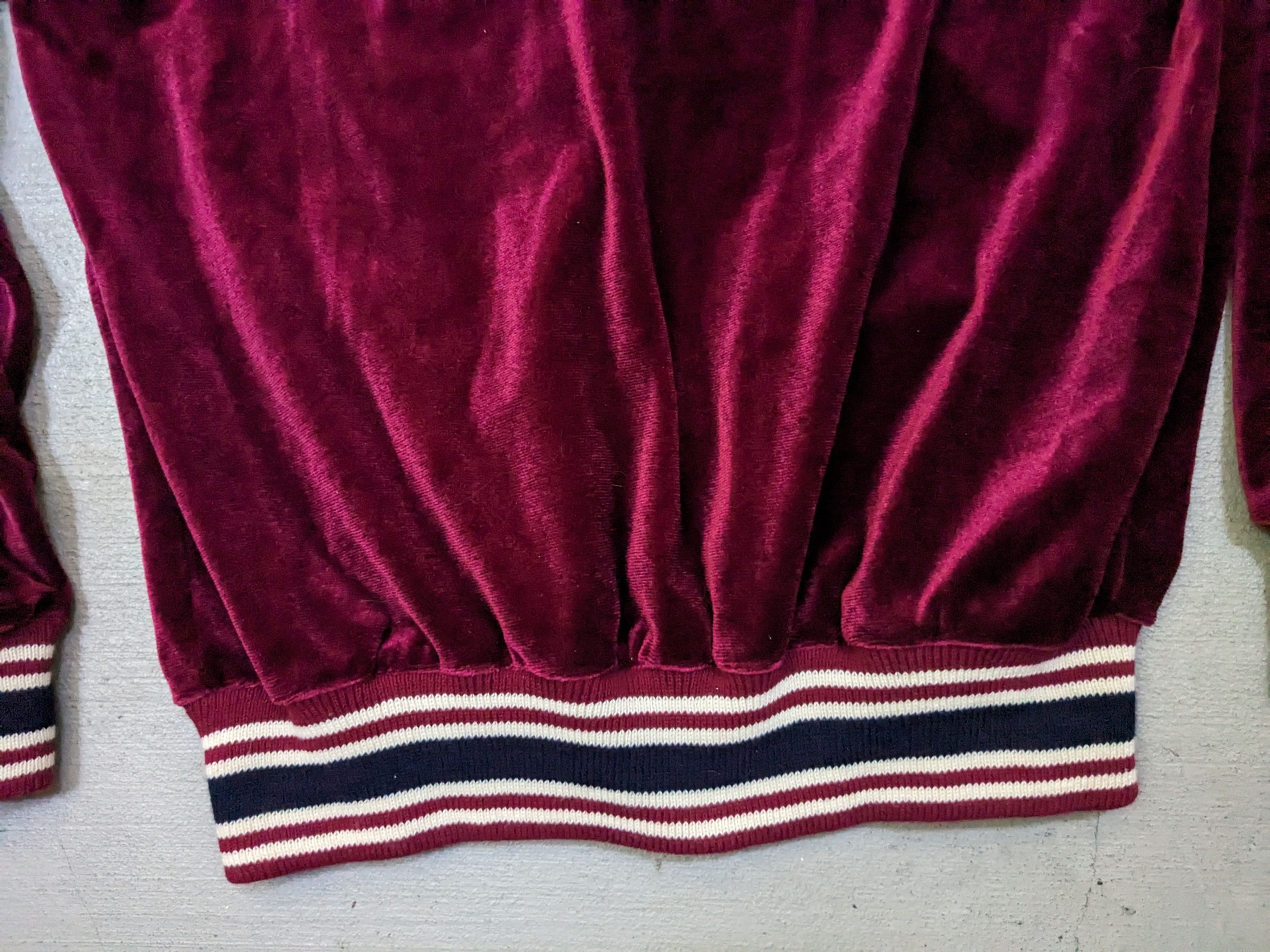 Christian Dior Monsieur Vintage Christian Dior Velvet Zip Up Shirt Medium Burgundy Size US M / EU 48-50 / 2 - 9 Thumbnail