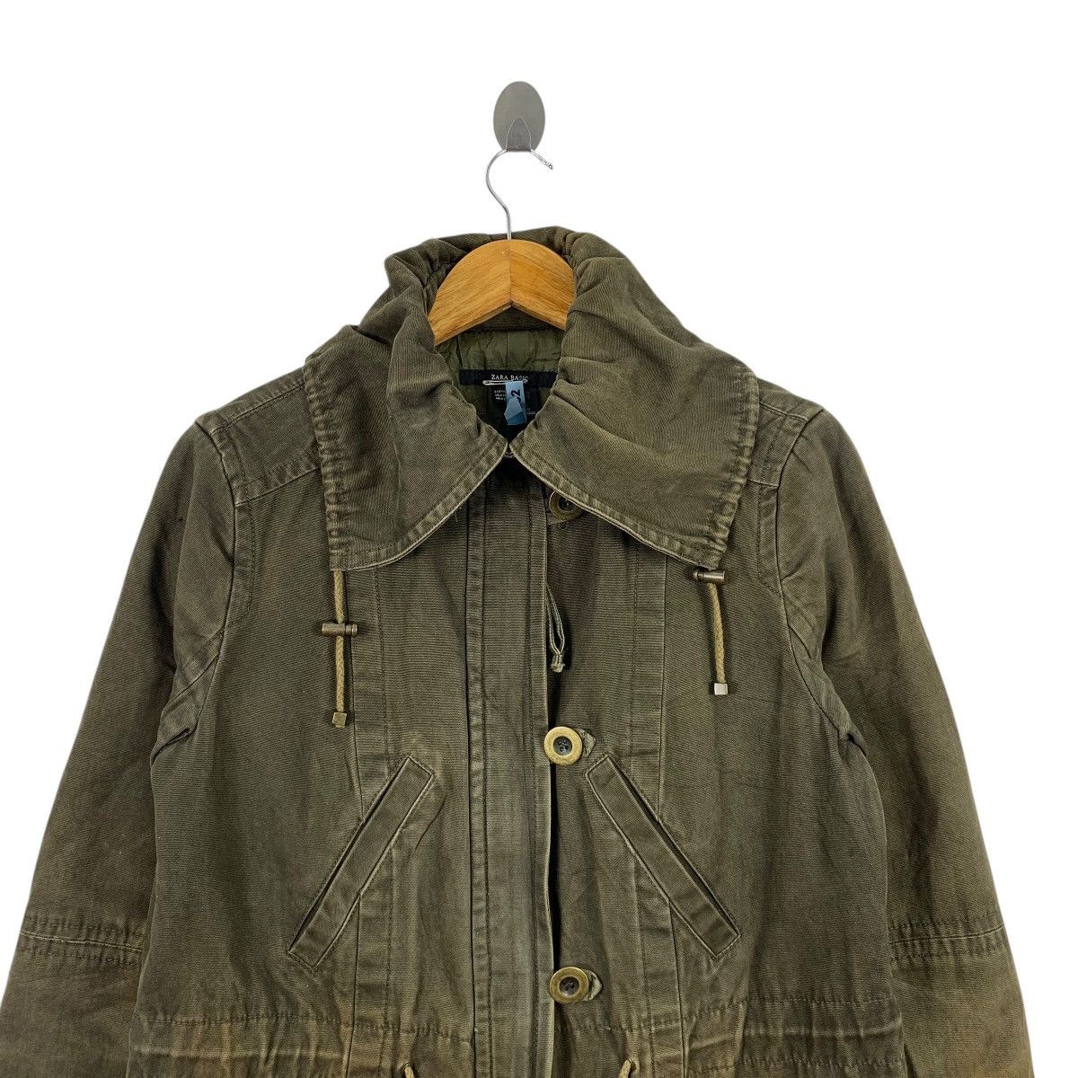 Zara ZARA Basic Casual Sportswear Army Design Long Coat Jacket Size US M / EU 48-50 / 2 - 4 Thumbnail