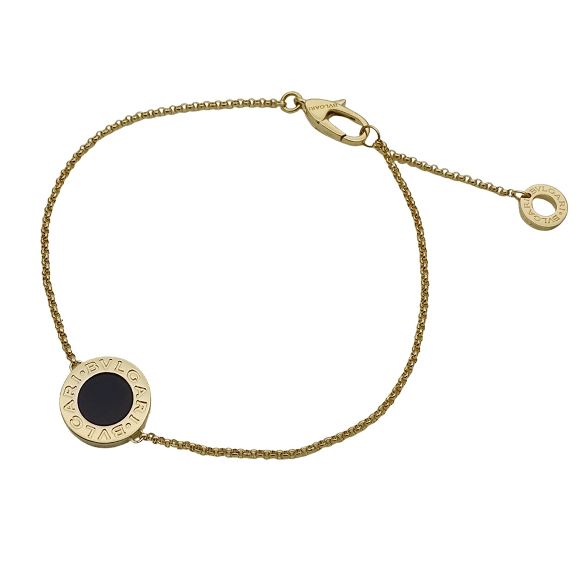Bvlgari Bulgari BVLGARI Bracelet for Women, Brand Name, 750YG, Onyx, Bulgari, Yellow Gold, SM Size, Jewelry, Polished Size ONE SIZE - 1 Thumbnail