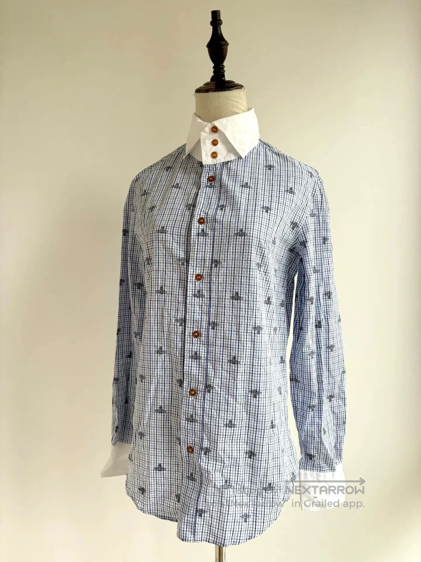 Vivienne Westwood vivienne westwood blue checkered saturn shirt. Size XL / US 12-14 / IT 48-50 - 3 Thumbnail