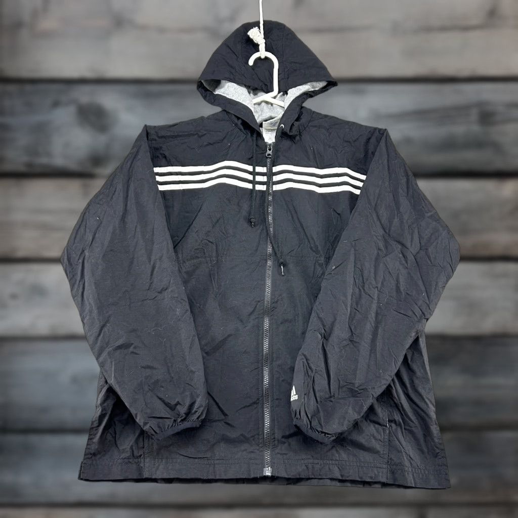 Adidas Adidas Jacket Mens M Black White Striped Hooded Full Zip Lined Track Training 90s Colorful Reversible Mens Size US M / EU 48-50 / 2 - 1 Thumbnail