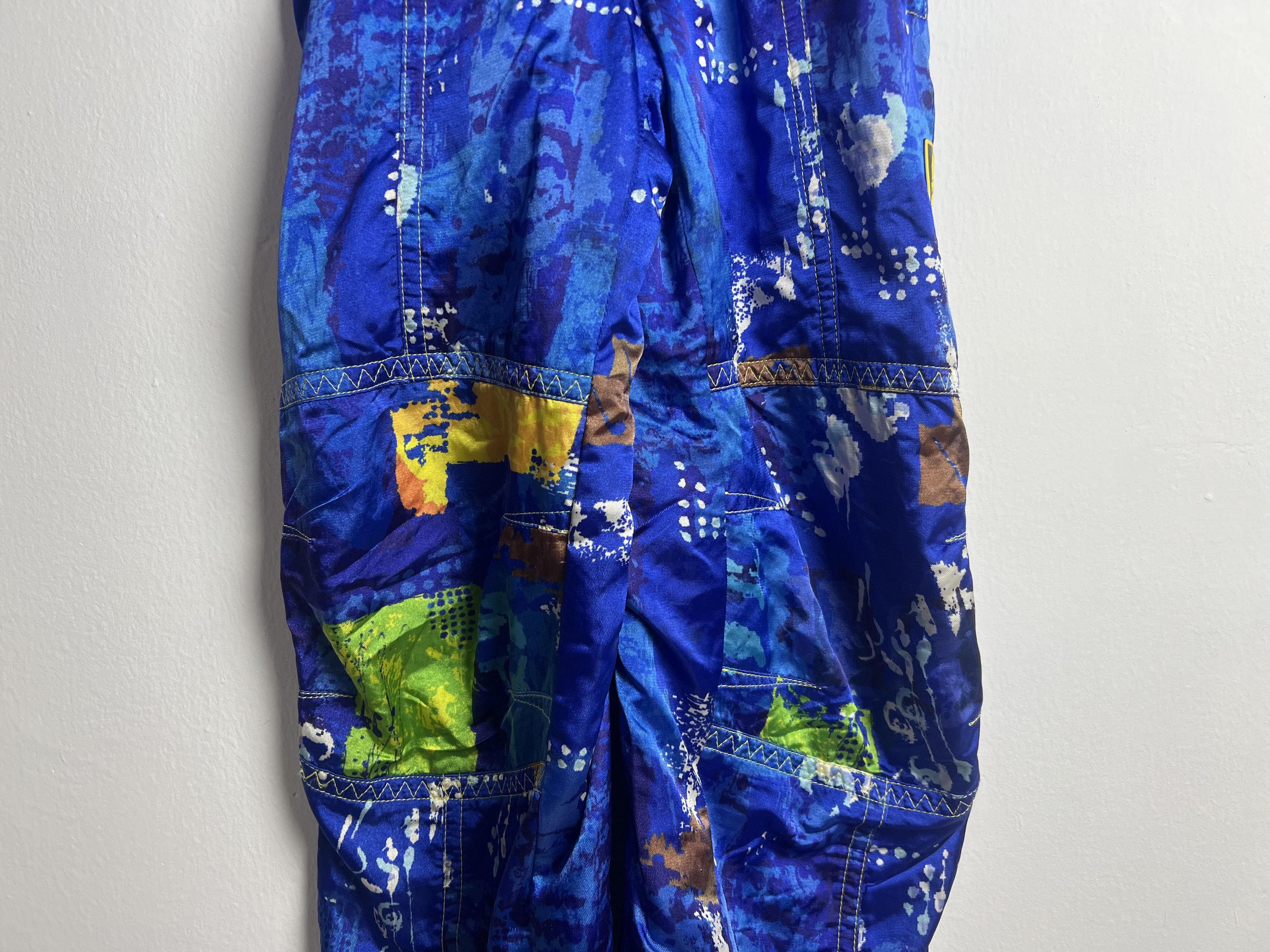 Goldwin Vintage Goldwin Blue Abstract Ski Bib Jumpsuit Size US 30 / EU 46 - 4 Thumbnail