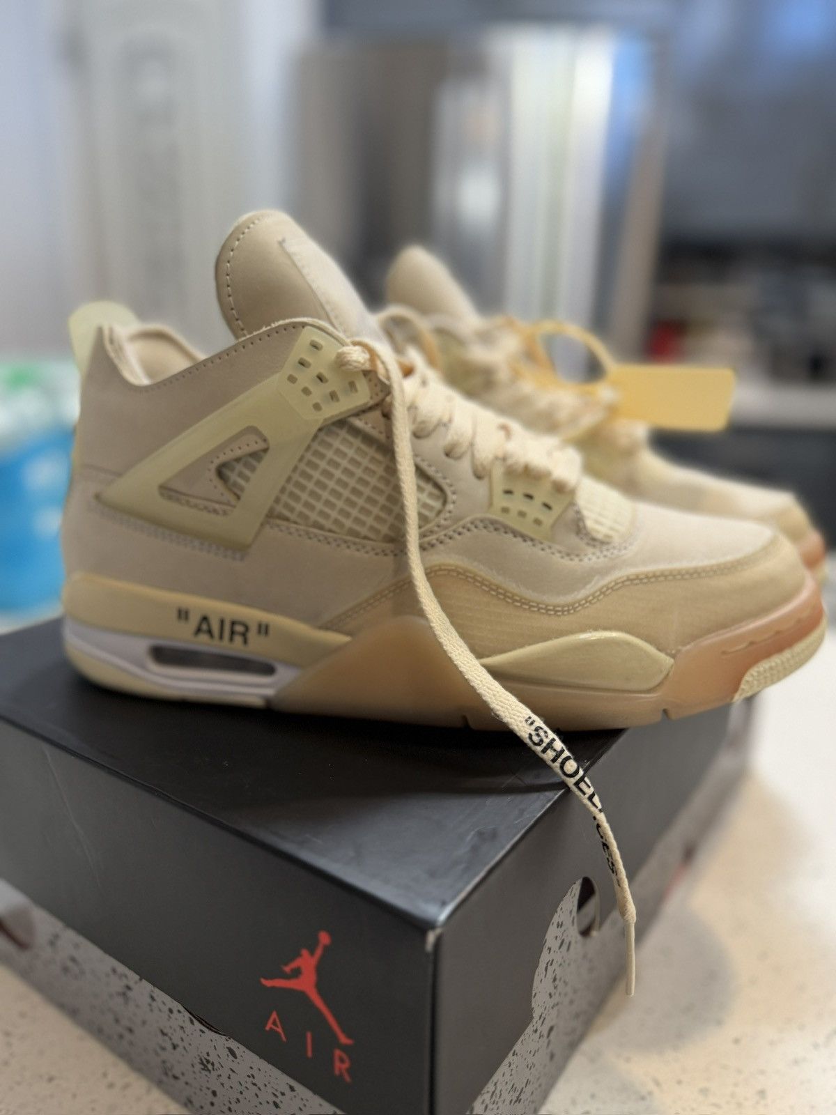 Nike × Off-White NIKE X OFF-WHITE JORDAN 4 “SAIL” Size US 9.5 / IT 39.5 - 2 Thumbnail