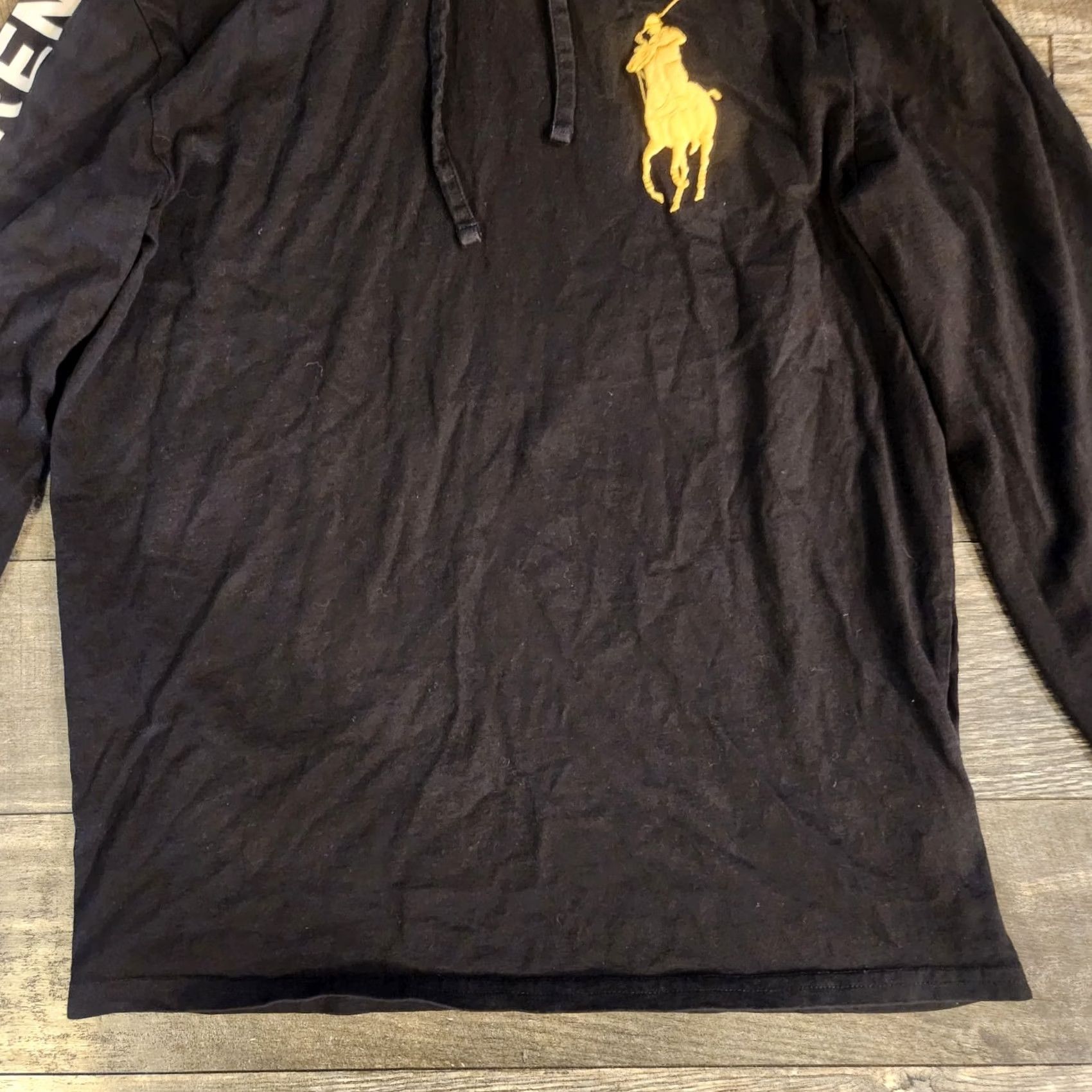 Polo Ralph Lauren Polo Ralph Lauren Hoodie Mens Small Black Big Pony Lightweight Pullover Graphic Print Hooded Sports Vintage? No Size US S / EU 44-46 / 1 - 2 Thumbnail