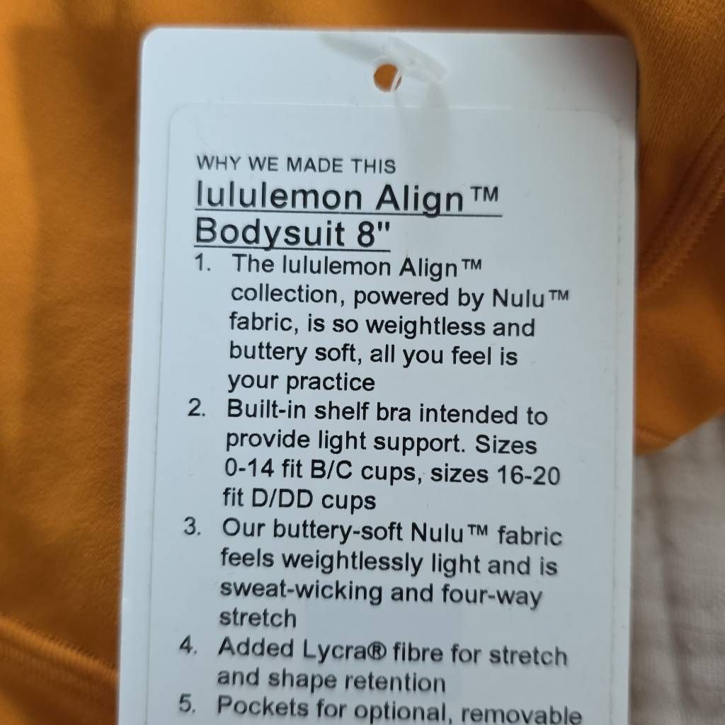 Lululemon Lululemon Women's Size 4 Autumn Orange Align 8" Shorts Bodys Size 27" / US 4 / IT 40 - 2 Thumbnail