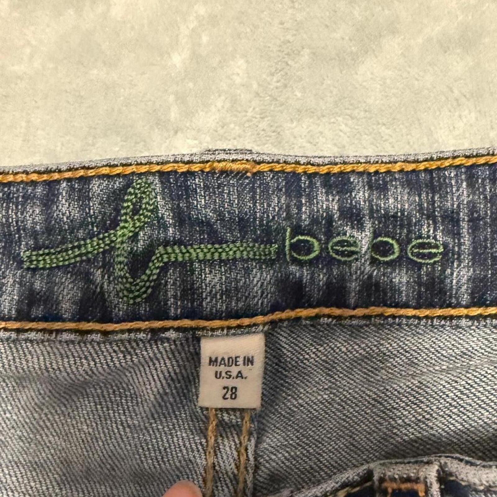 United Colors Of Benetton Bebe Women's Bedazzled Denim Jeans Size 28" / US 6 / IT 42 - 4 Thumbnail